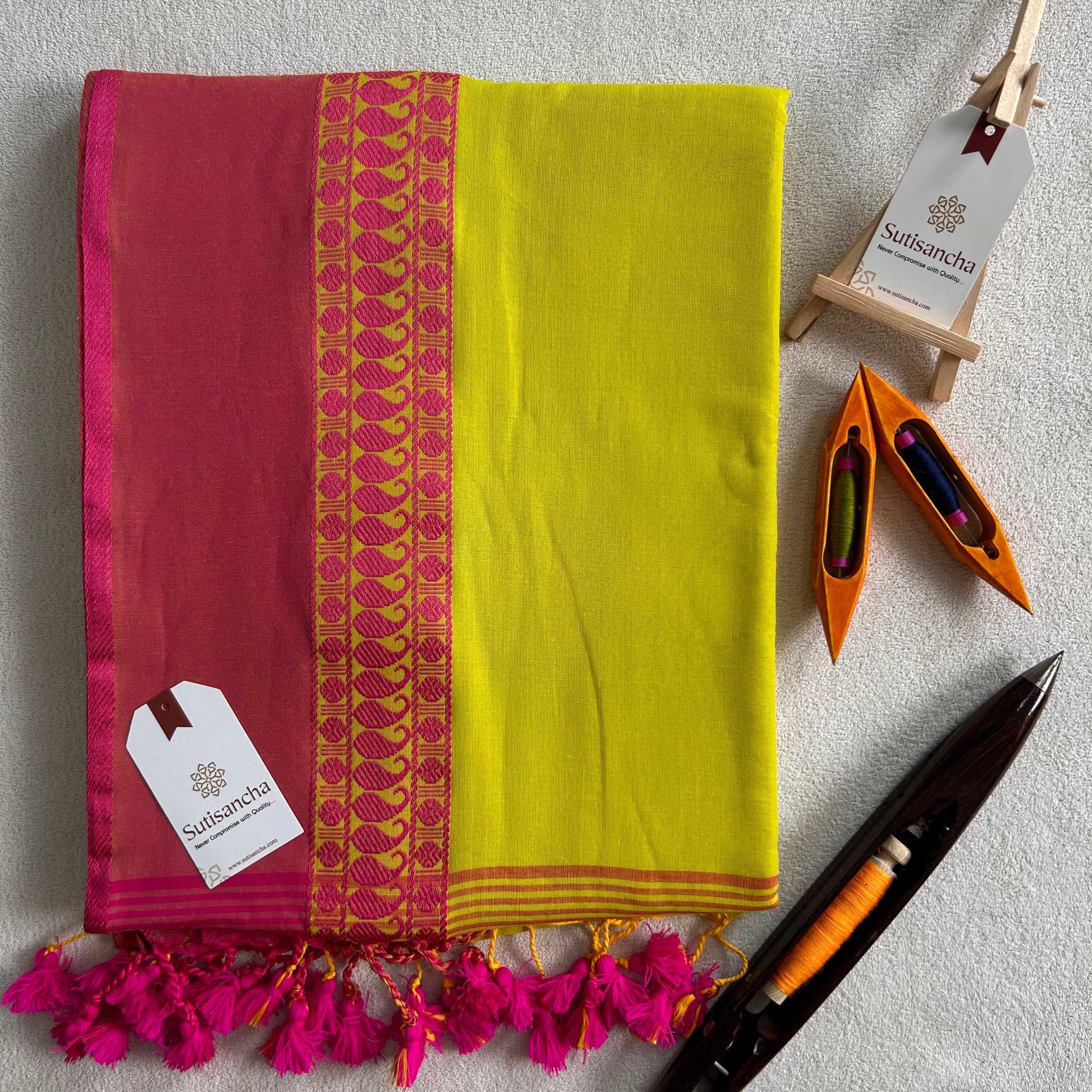 Sutisancha Classic Weave Bengal Cotton Saree