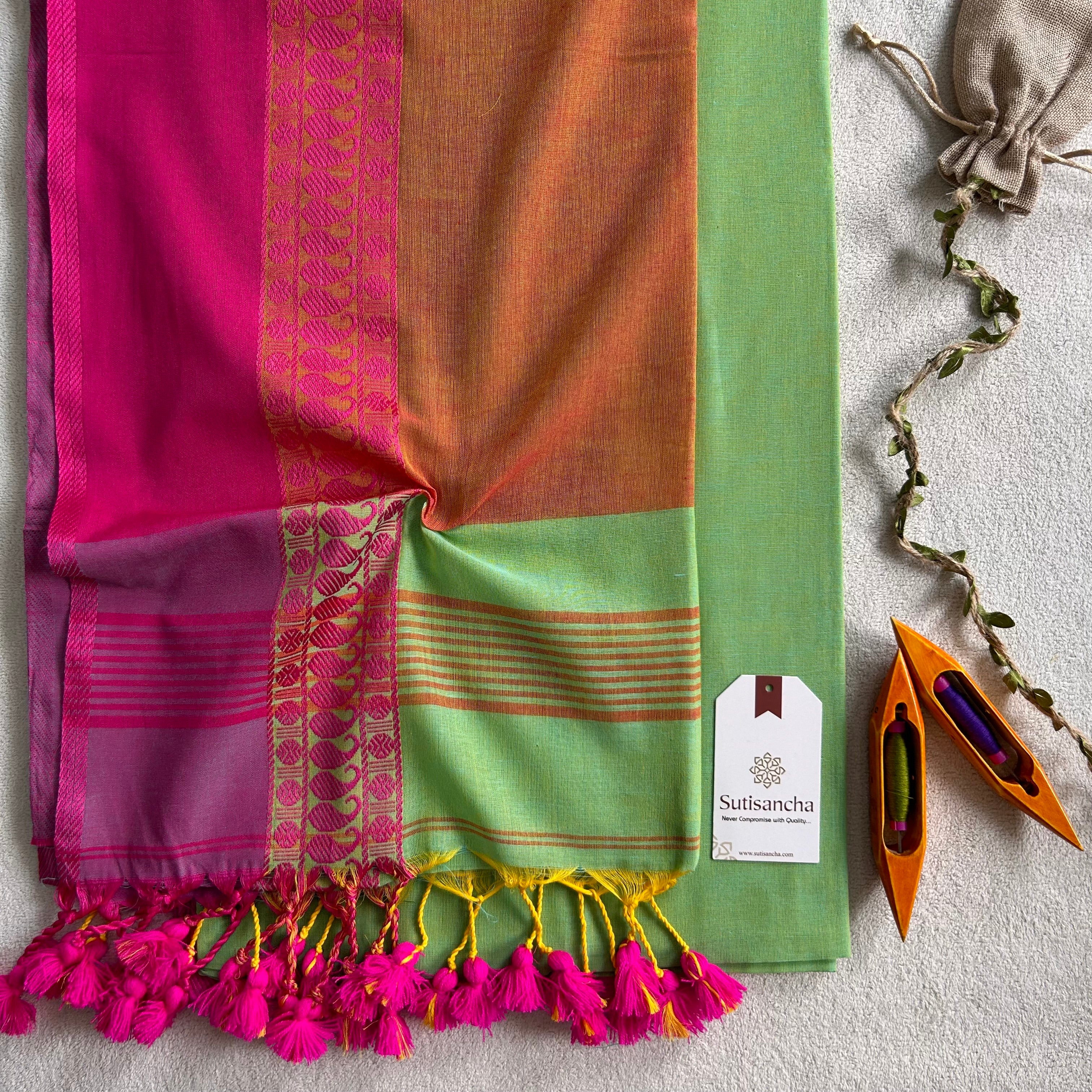 Sutisancha Classic Weave Bengal Cotton Saree