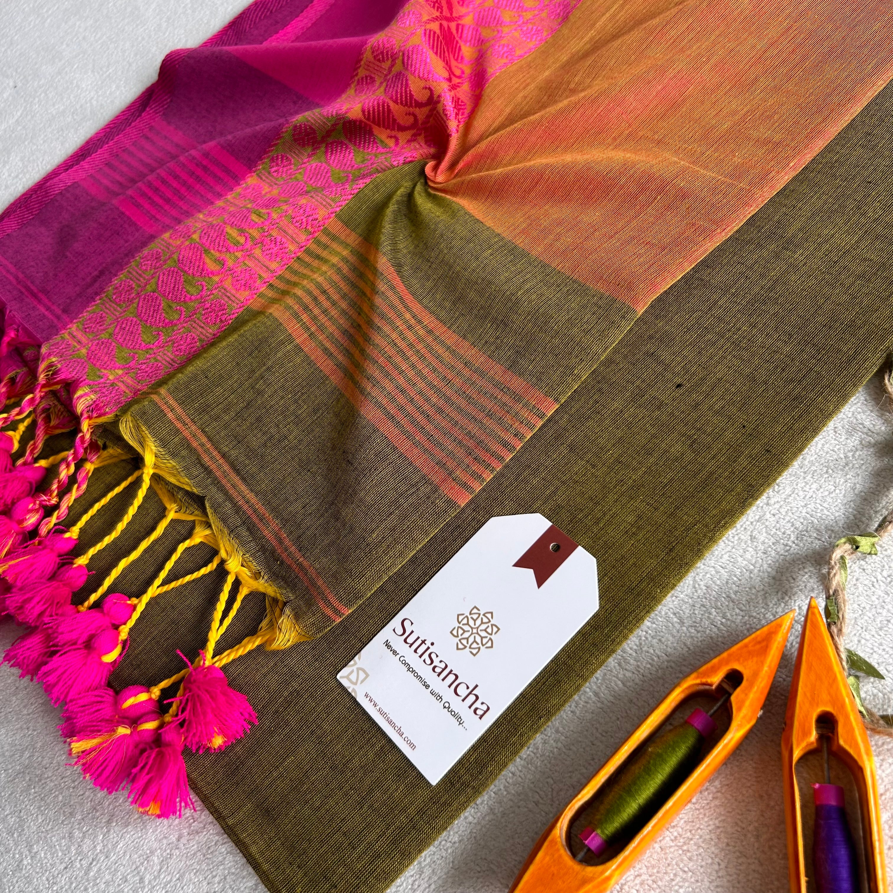 Sutisancha Classic Weave Bengal Cotton Saree