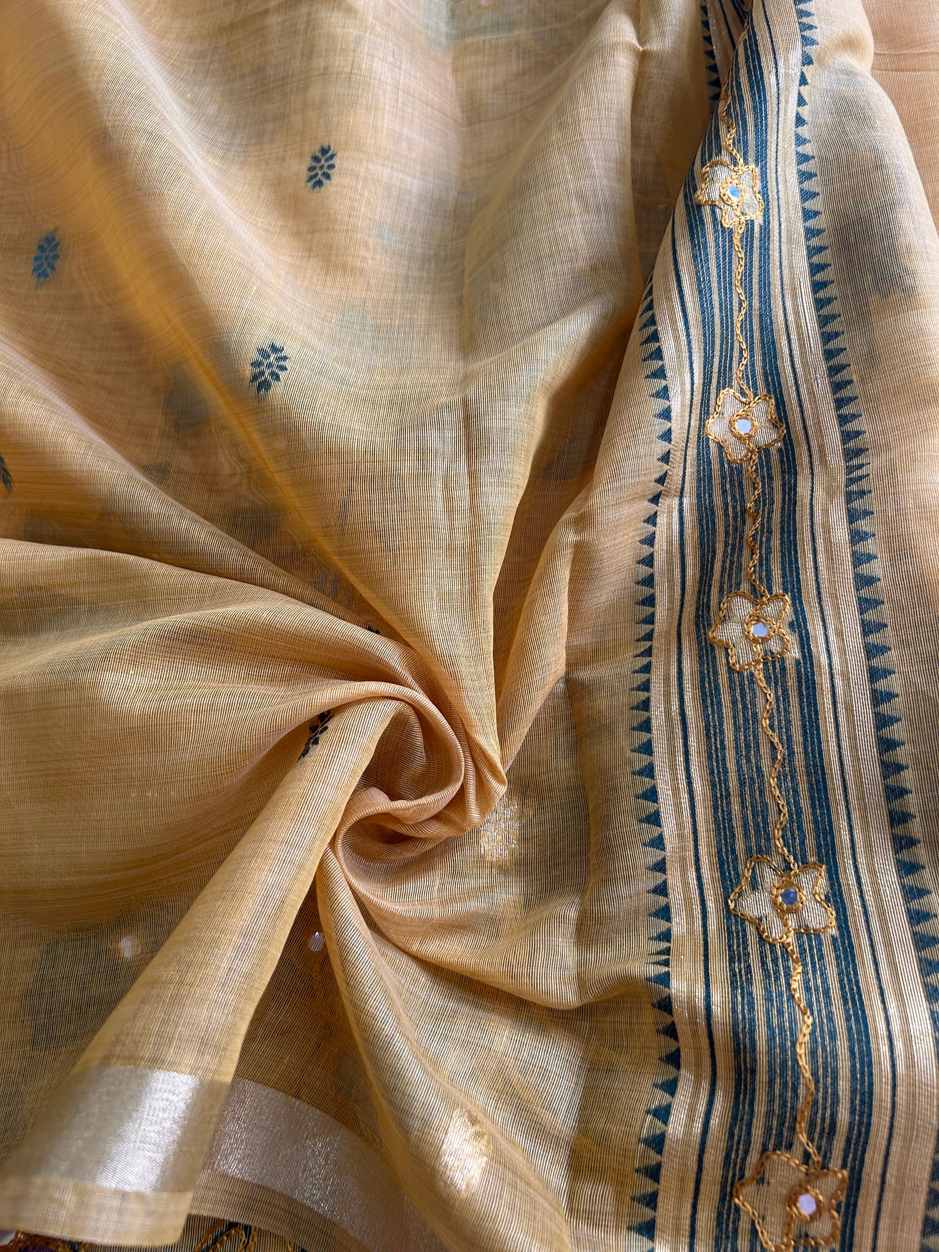 Vihanga Cotton Saree Bird Floral Design