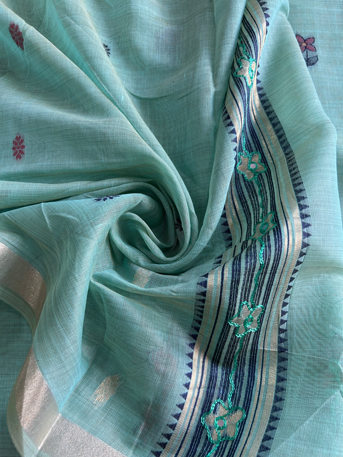 Vihanga Cotton Saree Bird Floral Design