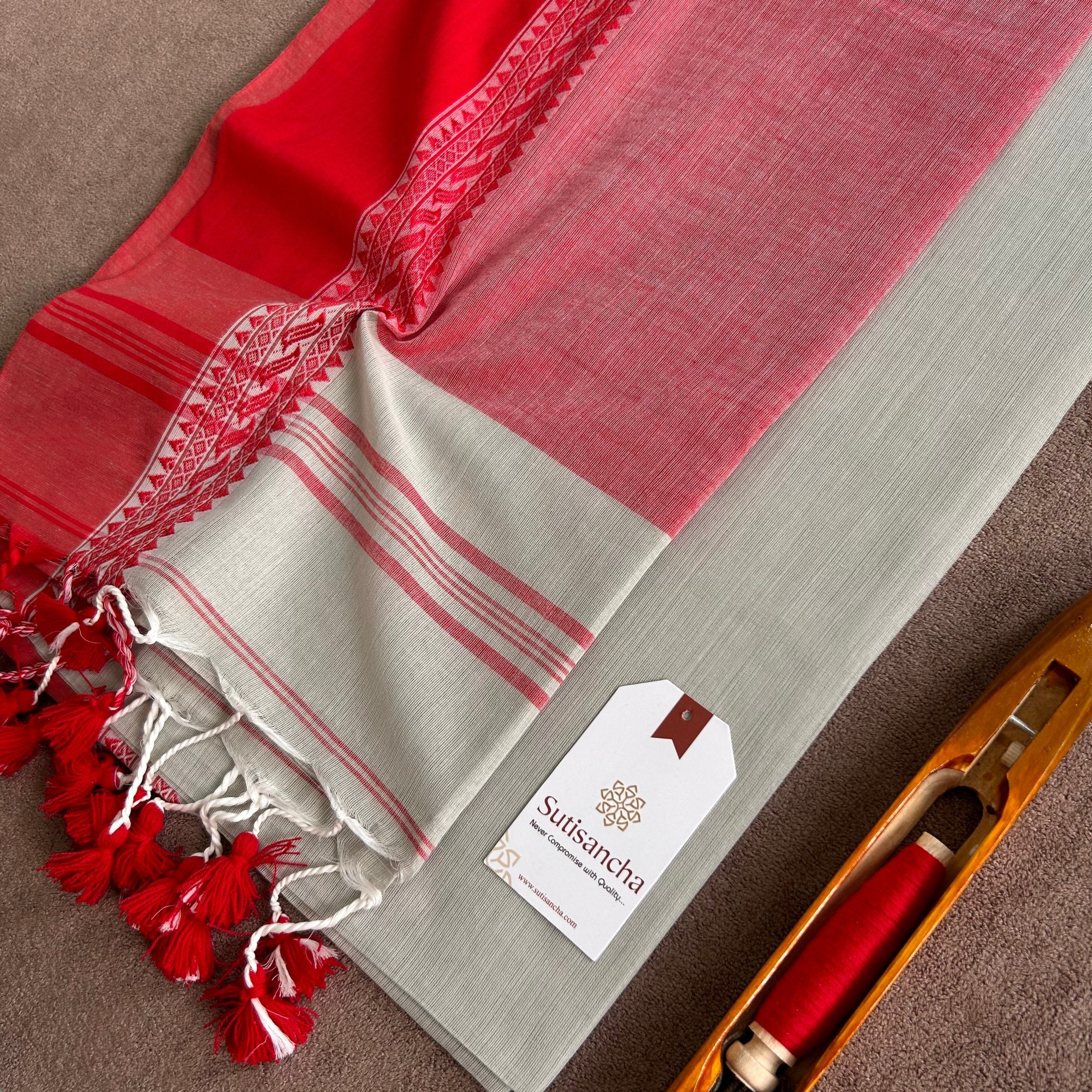 Sutisancha Bengal Cotton Saree in Traditional Weave