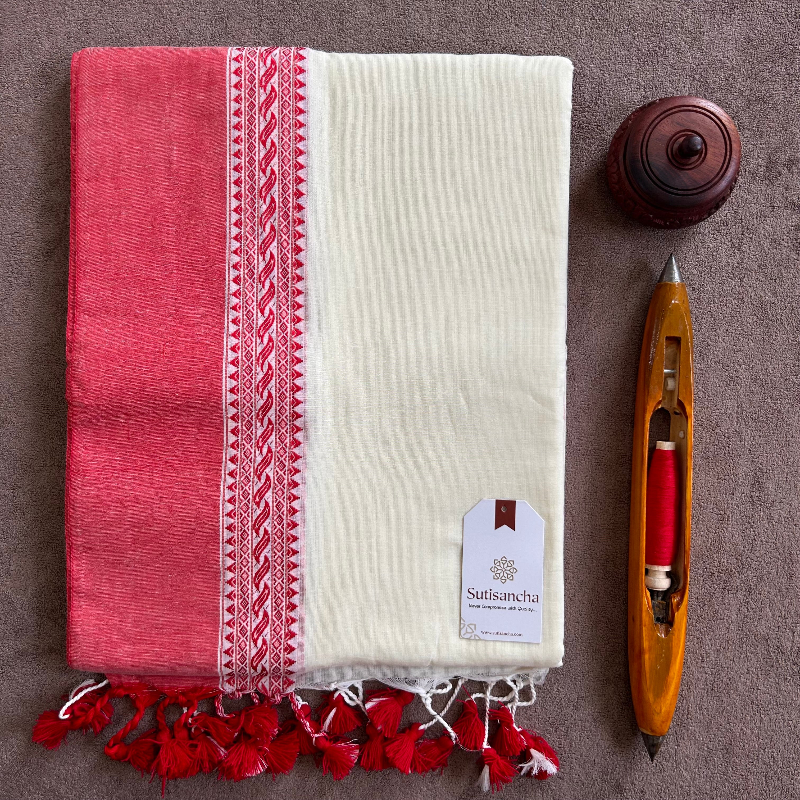 Sutisancha Bengal Cotton Saree in Traditional Weave