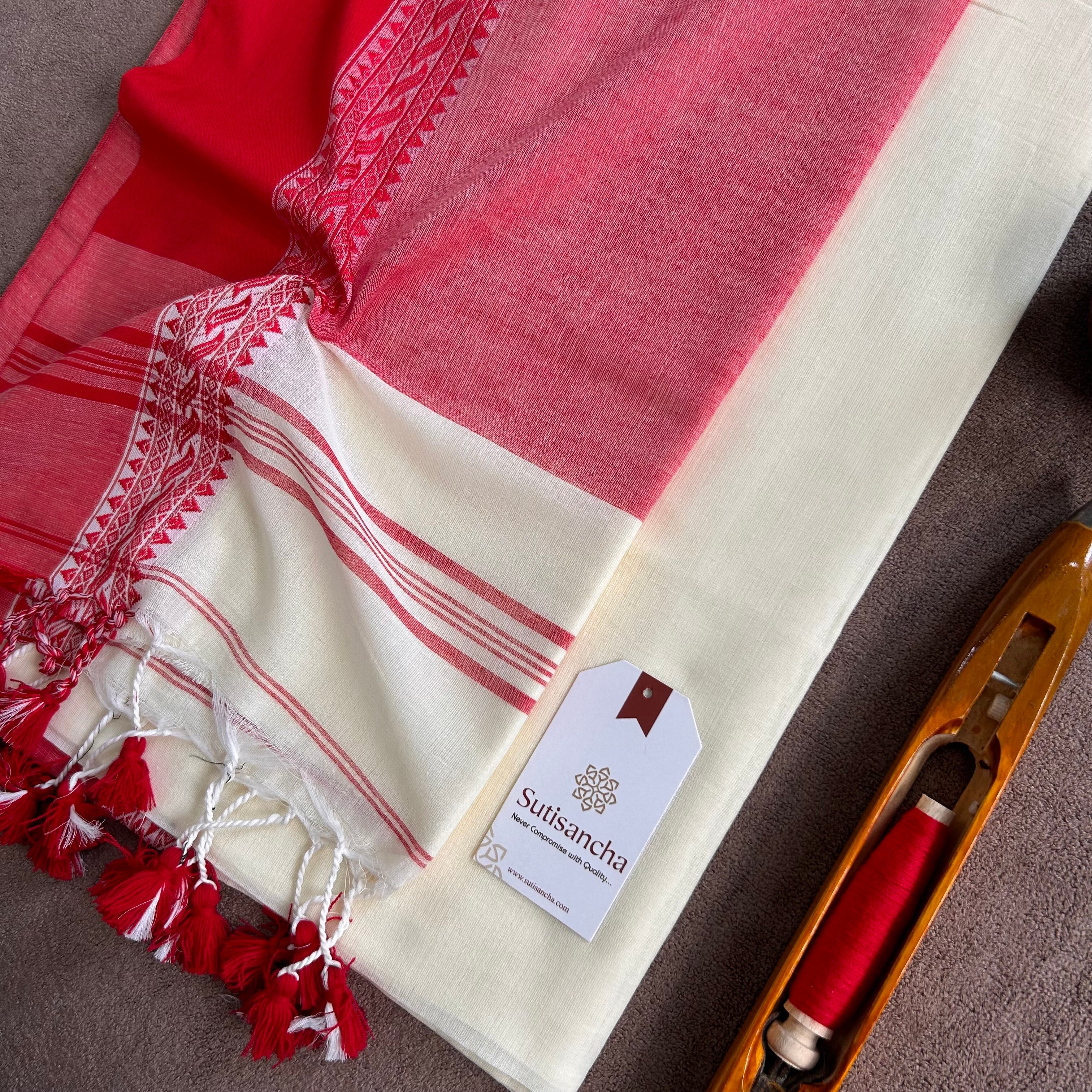 Sutisancha Bengal Cotton Saree in Traditional Weave