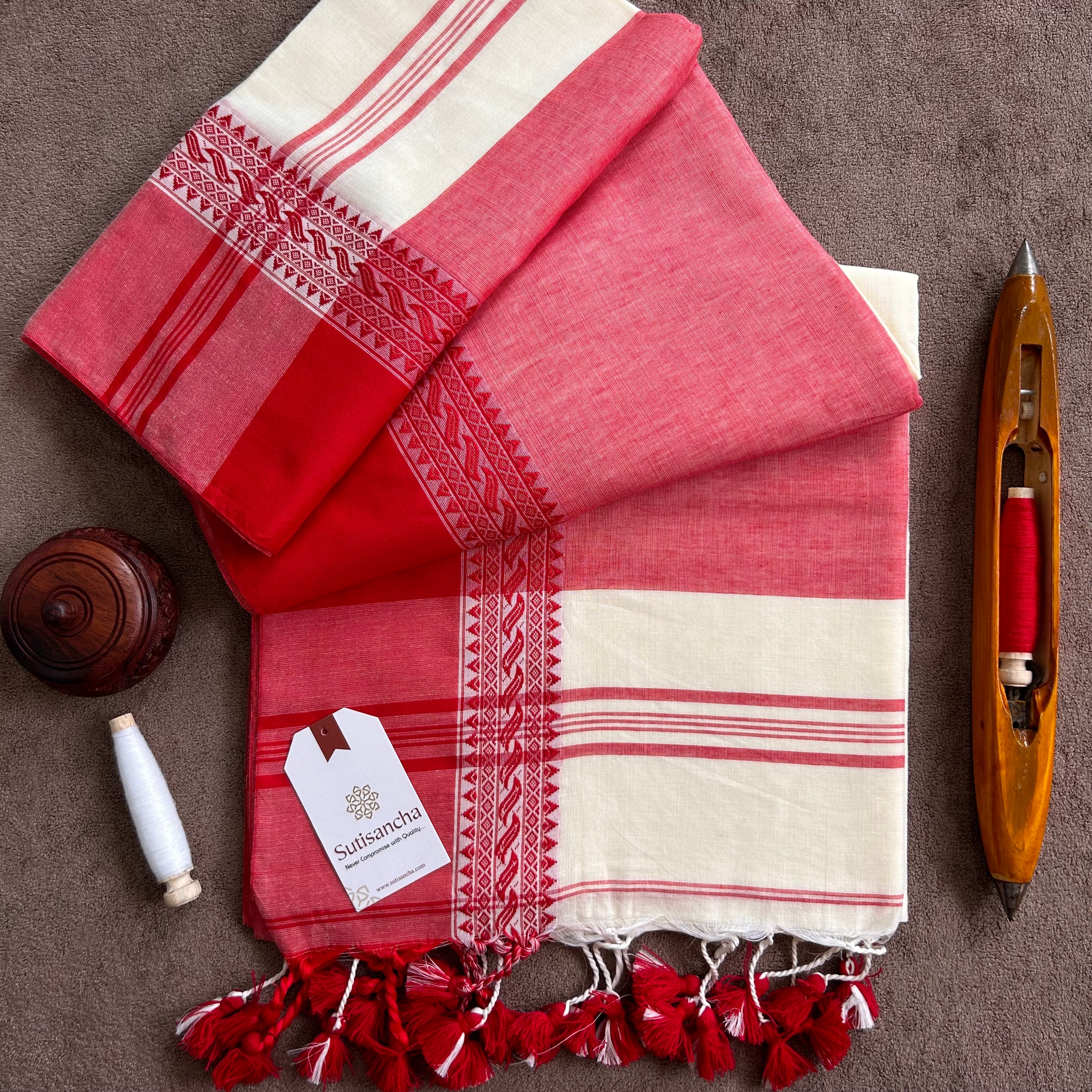 Sutisancha Bengal Cotton Saree in Traditional Weave