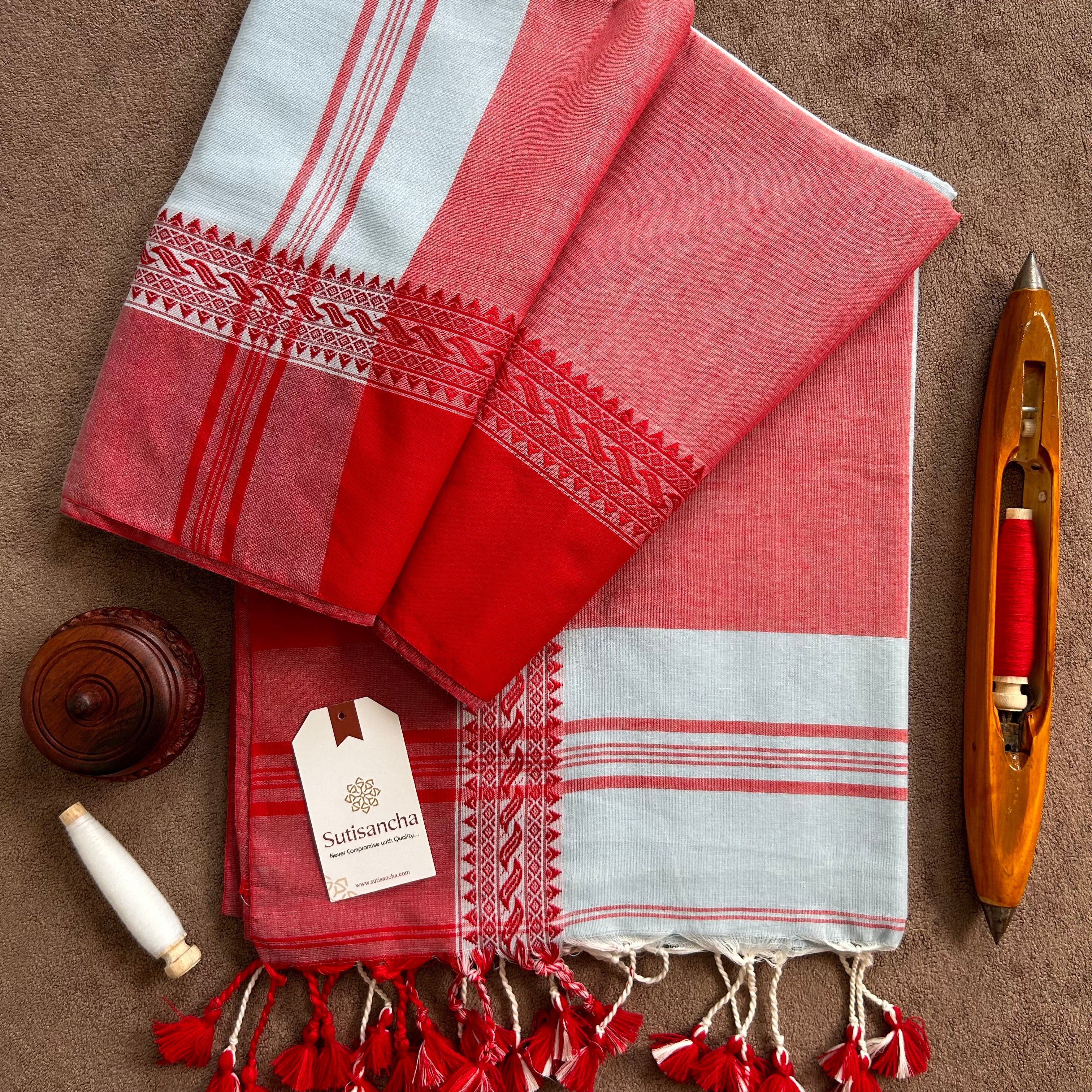 Sutisancha Bengal Cotton Saree in Traditional Weave