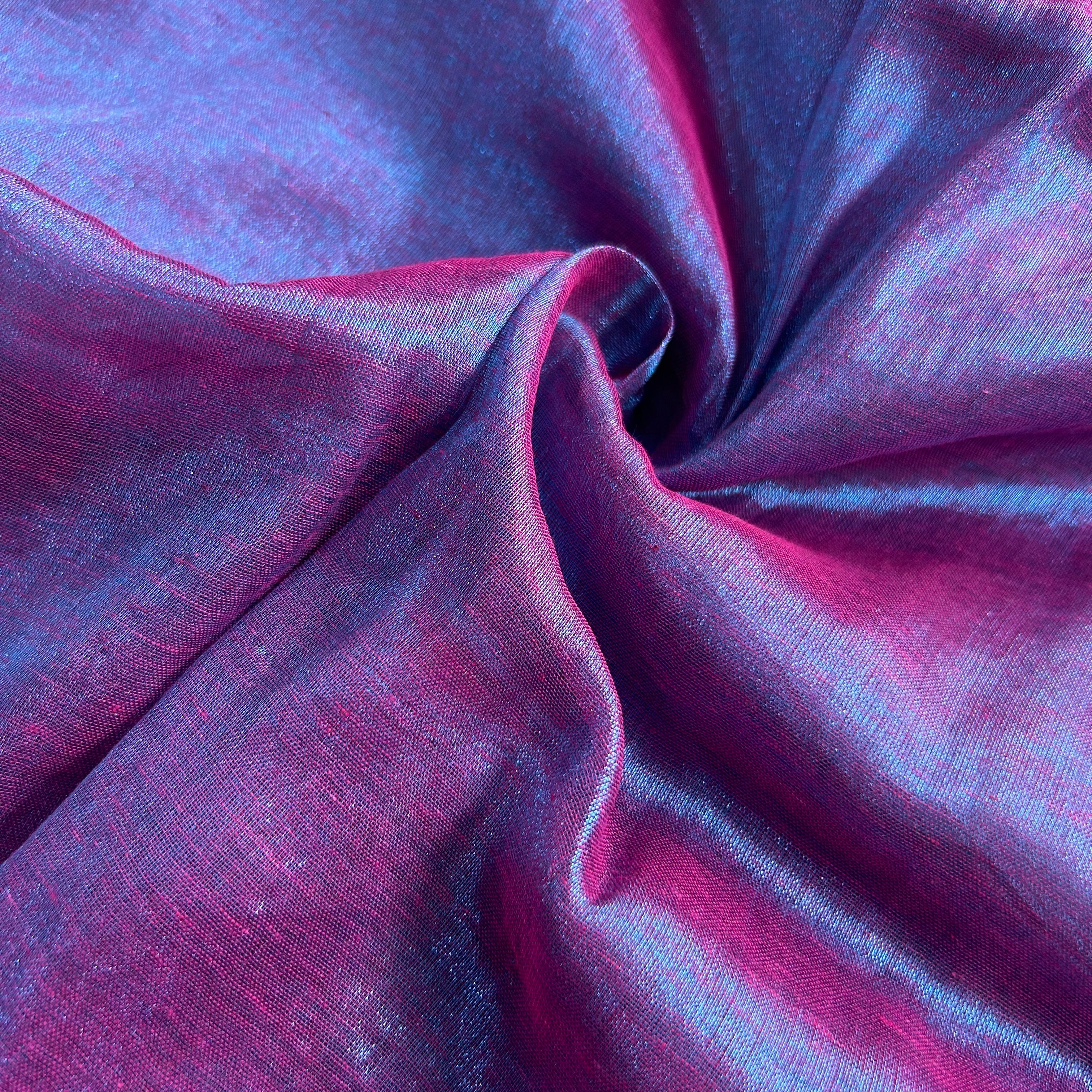 Sutisancha Dual Purple Handloom Tissue Saree