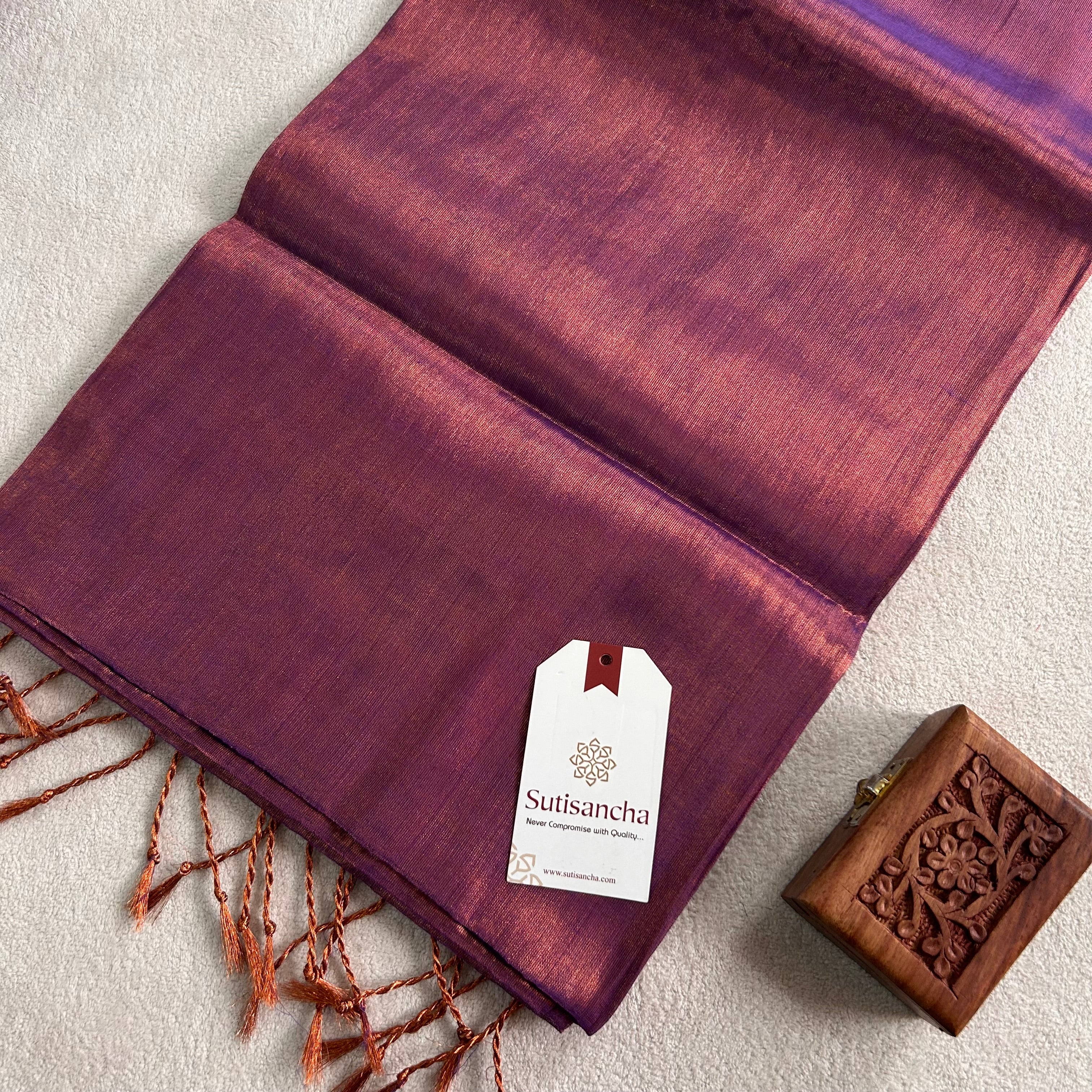 Sutisancha Pink Handloom Tissue Saree