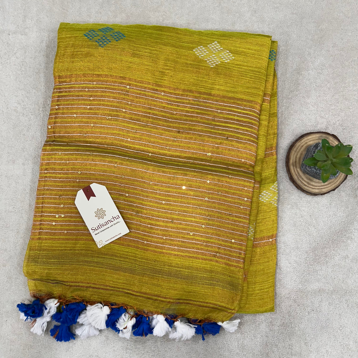 Pure Tissue Saree with Running Blouse | Clearance Sale