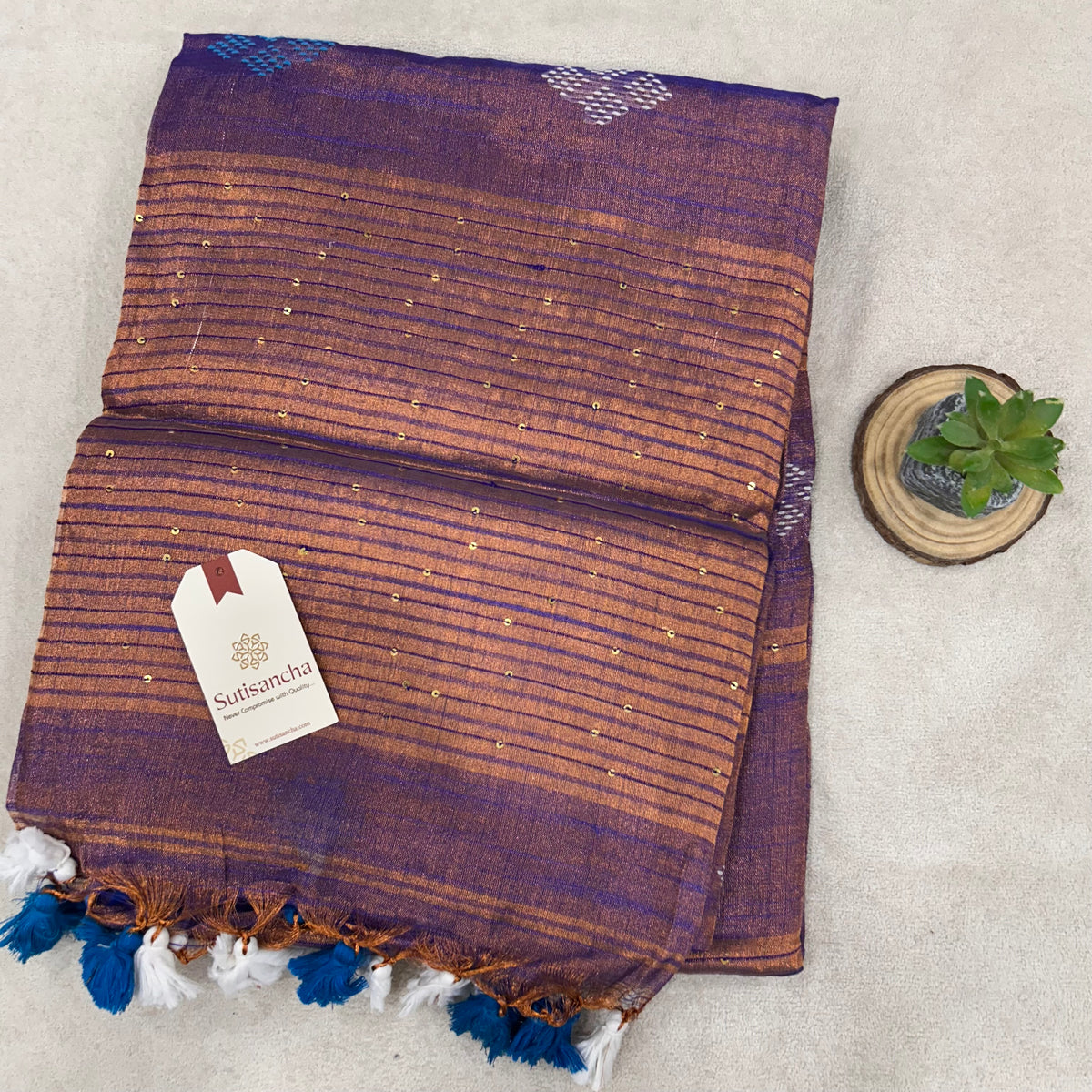 Pure Tissue Saree with Running Blouse | Clearance Sale