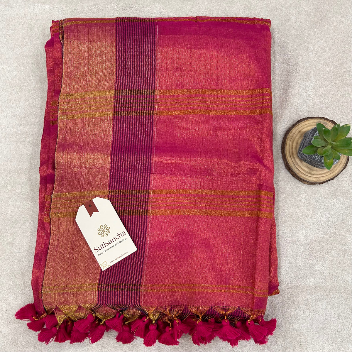 Pure Tissue Saree with Running Blouse | Clearance Sale