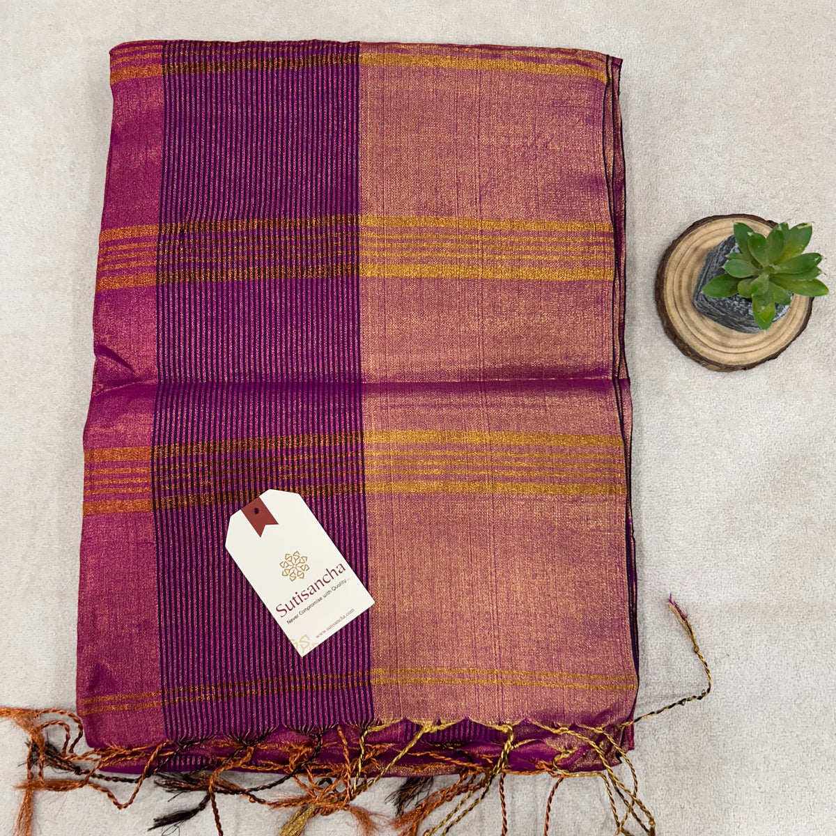Pure Tissue Saree with Running Blouse | Clearance Sale