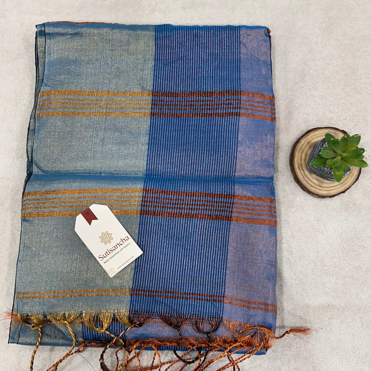 Pure Tissue Saree with Running Blouse | Clearance Sale