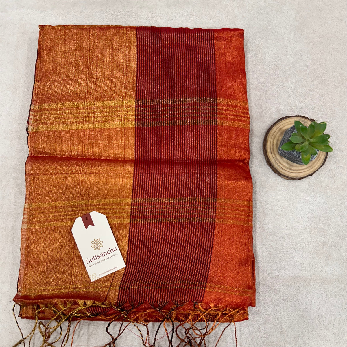 Pure Tissue Saree with Running Blouse | Clearance Sale