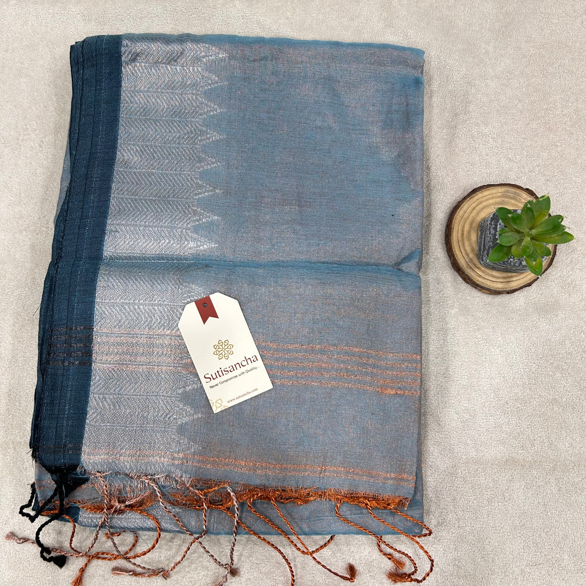 Pure Tissue Saree with Running Blouse | Clearance Sale