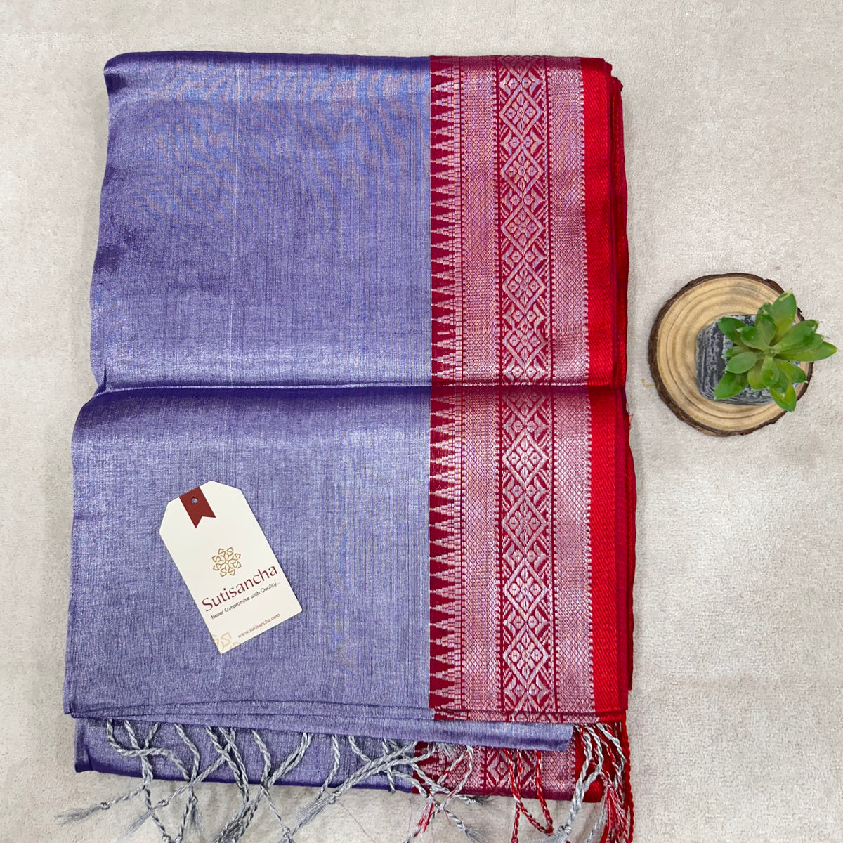 Pure Tissue Saree with Running Blouse | Clearance Sale