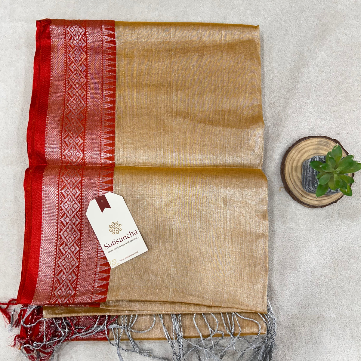 Pure Tissue Saree with Running Blouse | Clearance Sale