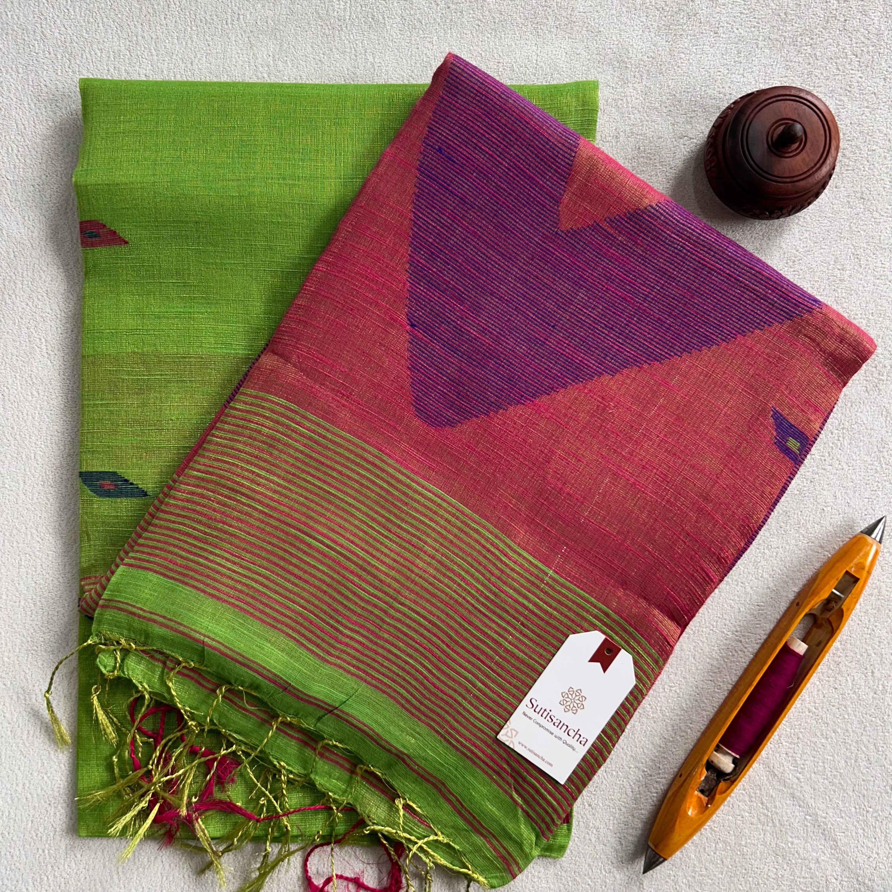 Sutisancha Jamdani Tissue Weave Saree