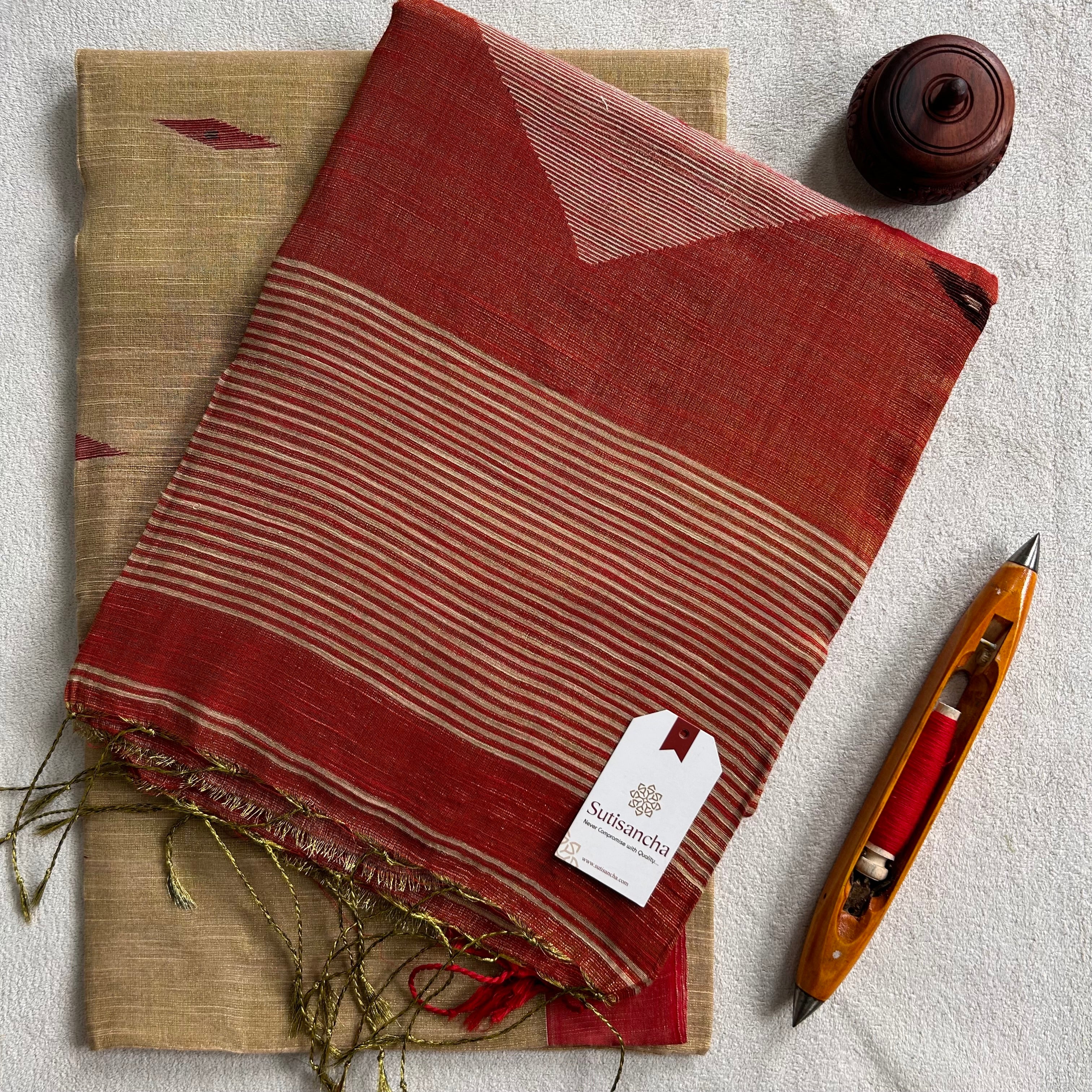 Sutisancha Jamdani Tissue Weave Saree