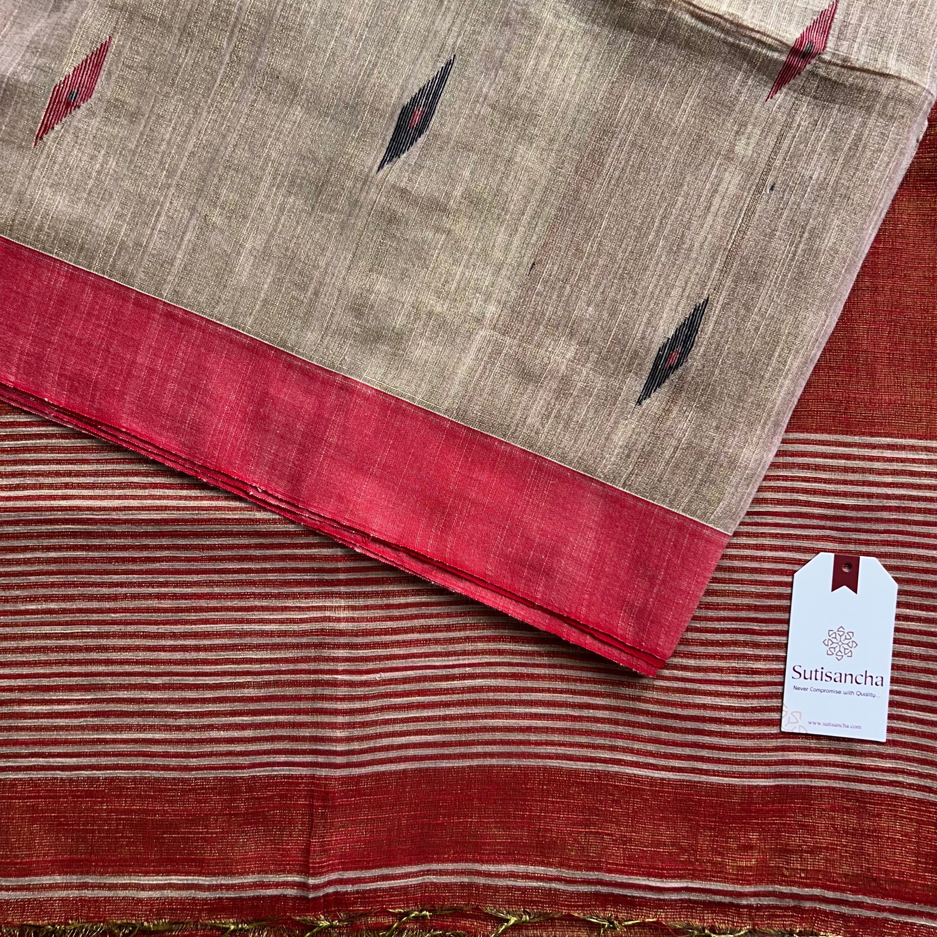 Sutisancha Jamdani Tissue Weave Saree