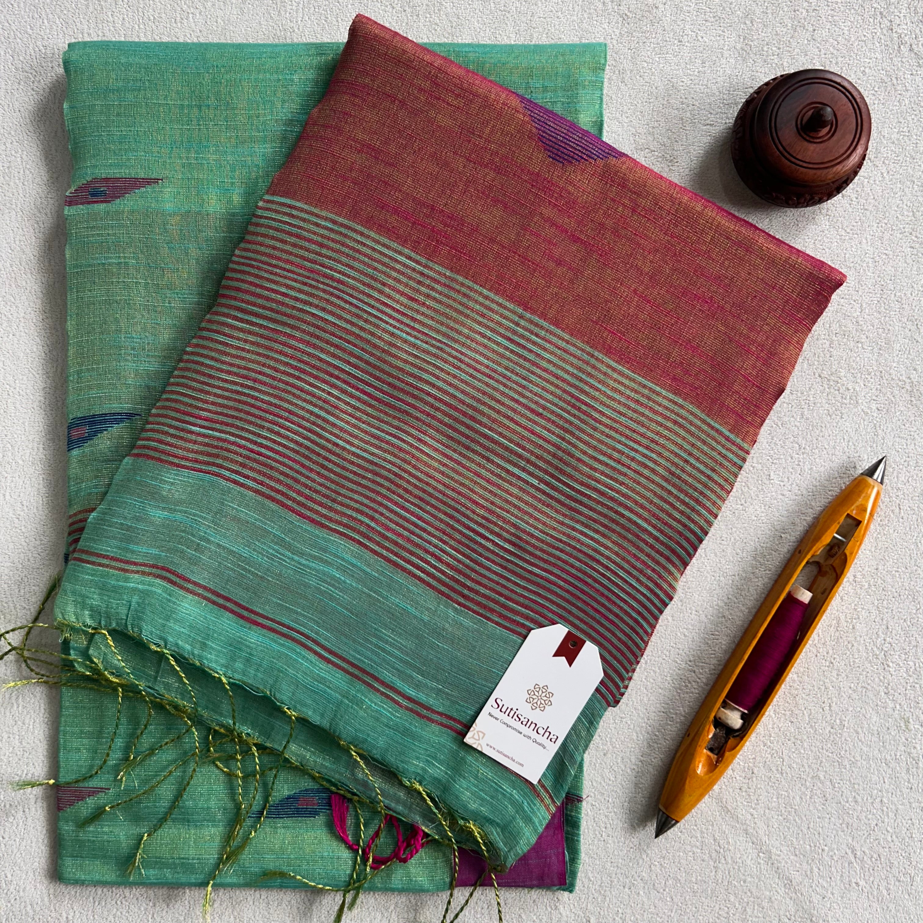 Sutisancha Jamdani Tissue Weave Saree