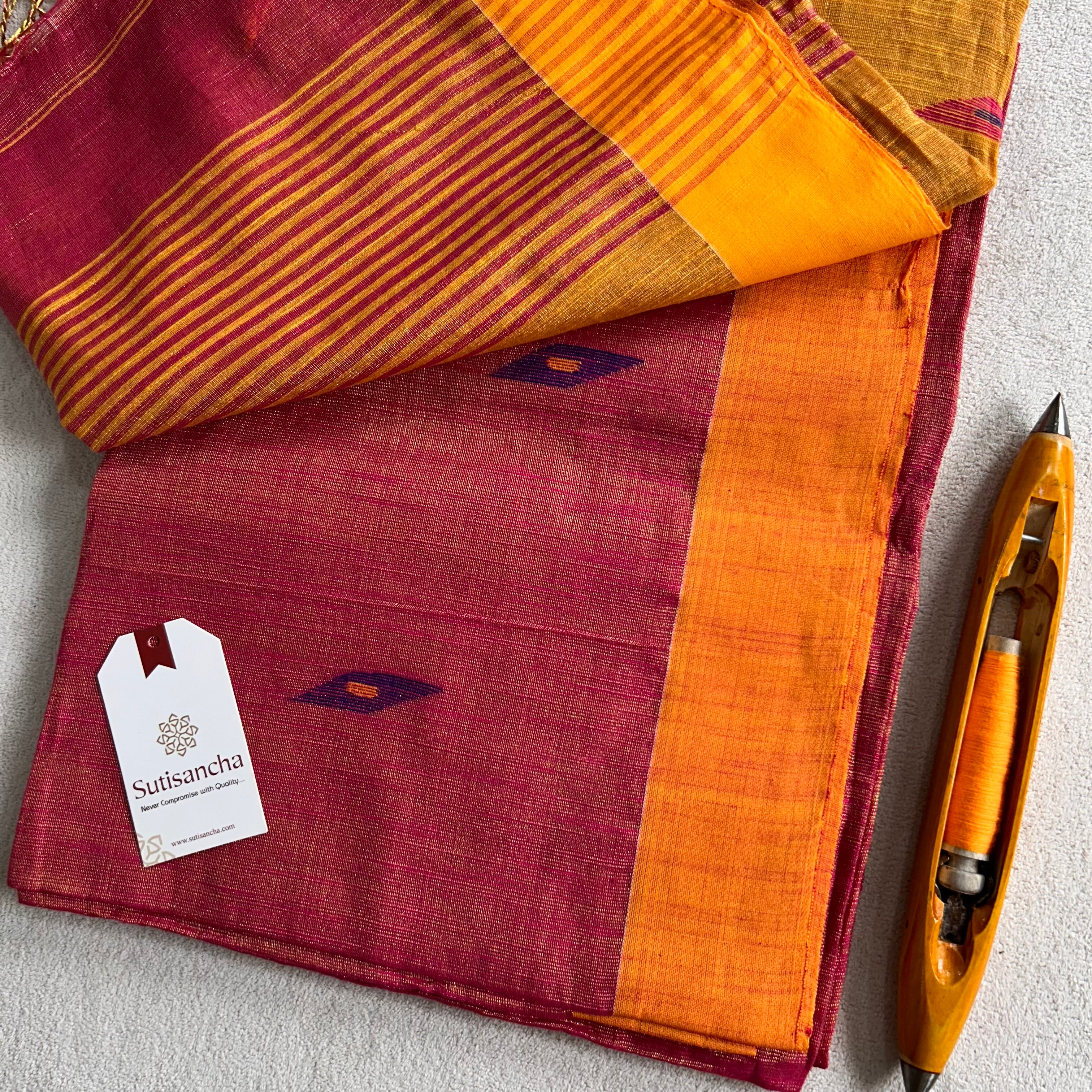 Sutisancha Jamdani Tissue Weave Saree