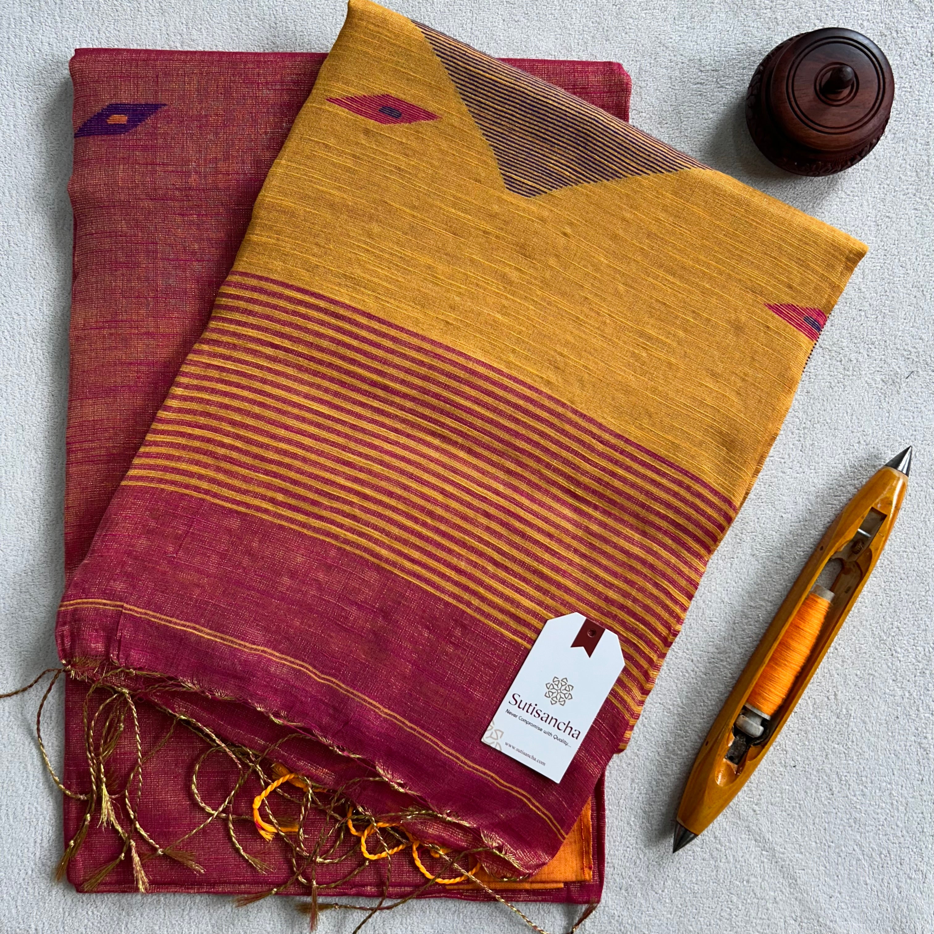 Sutisancha Jamdani Tissue Weave Saree