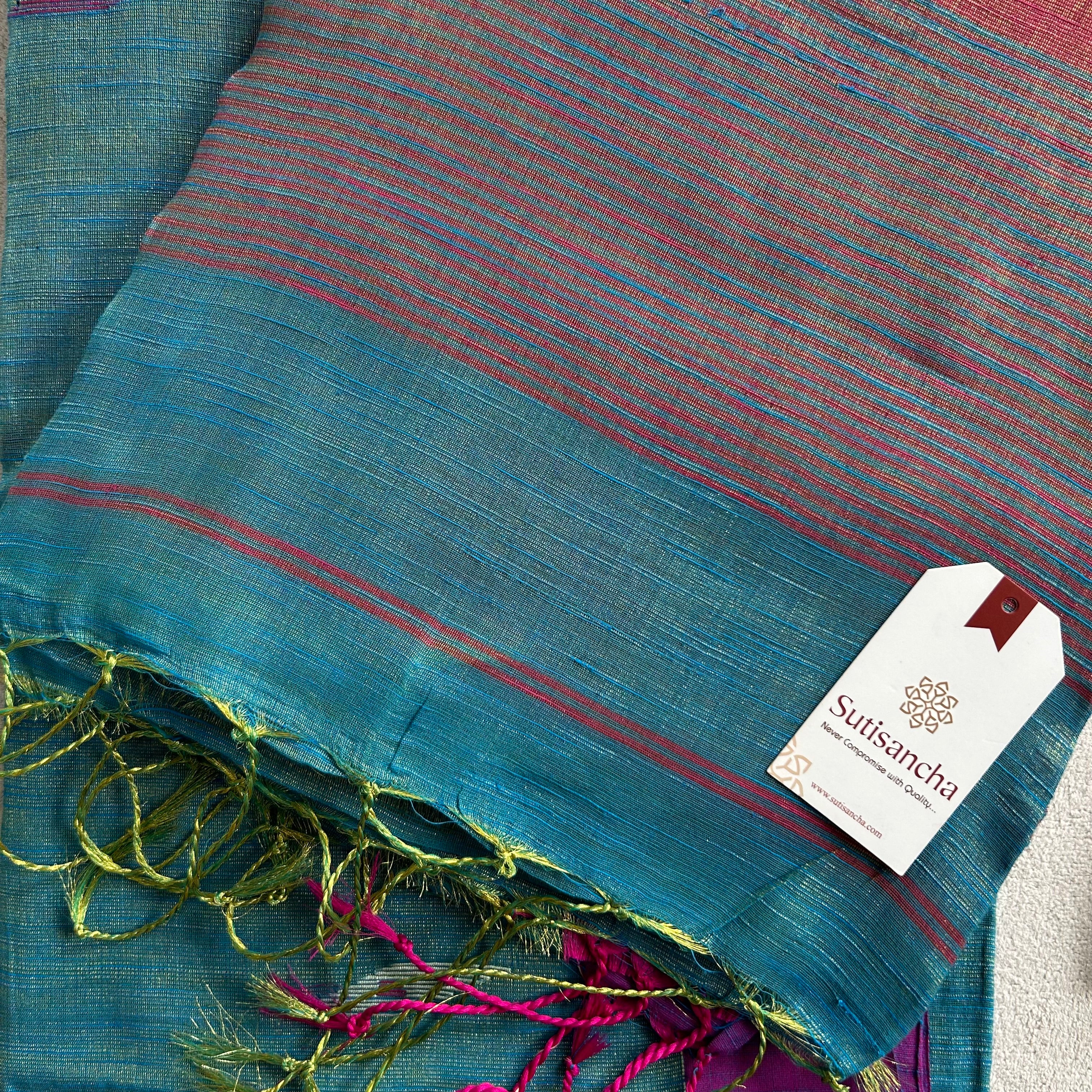 Sutisancha Jamdani Tissue Weave Saree