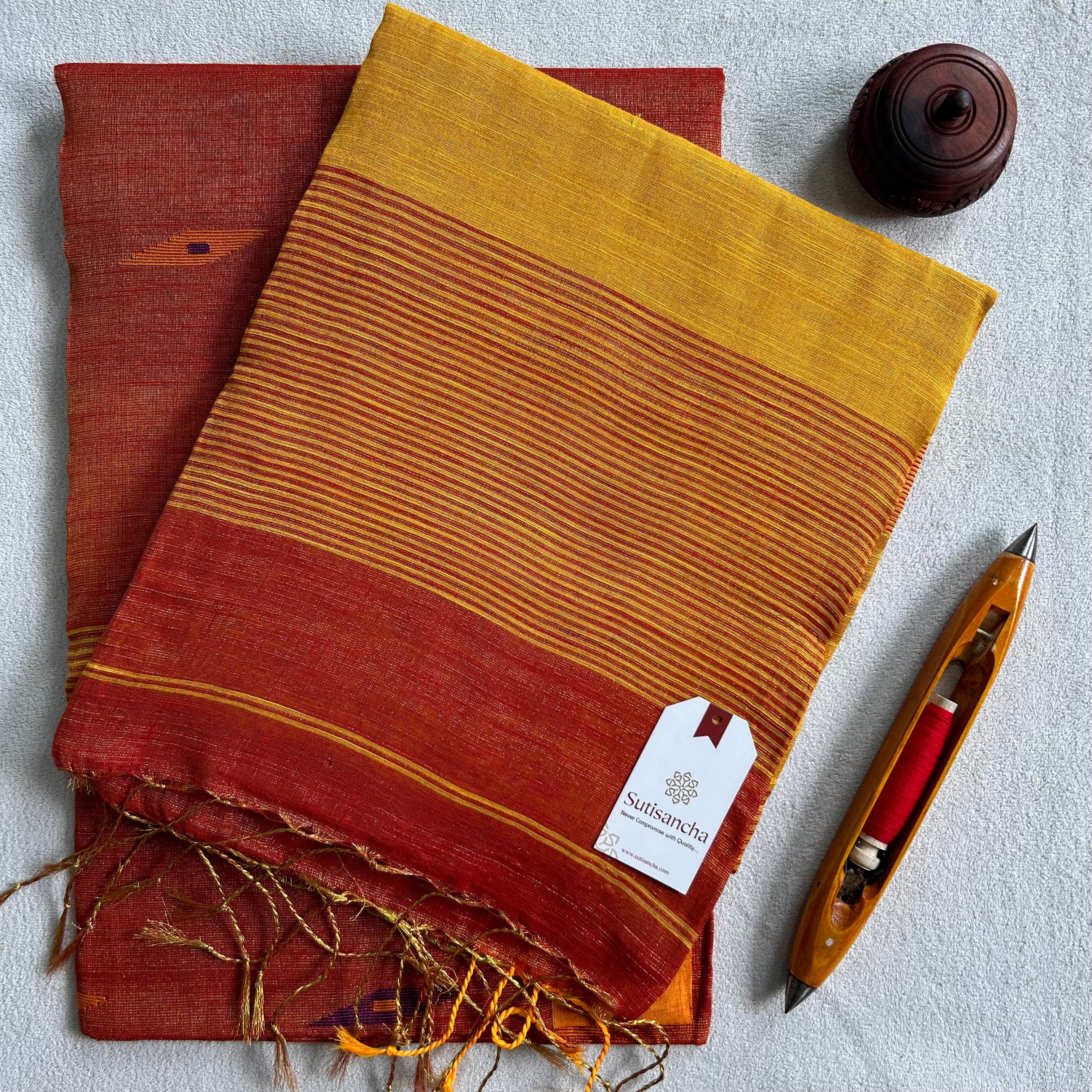 Sutisancha Jamdani Tissue Weave Saree