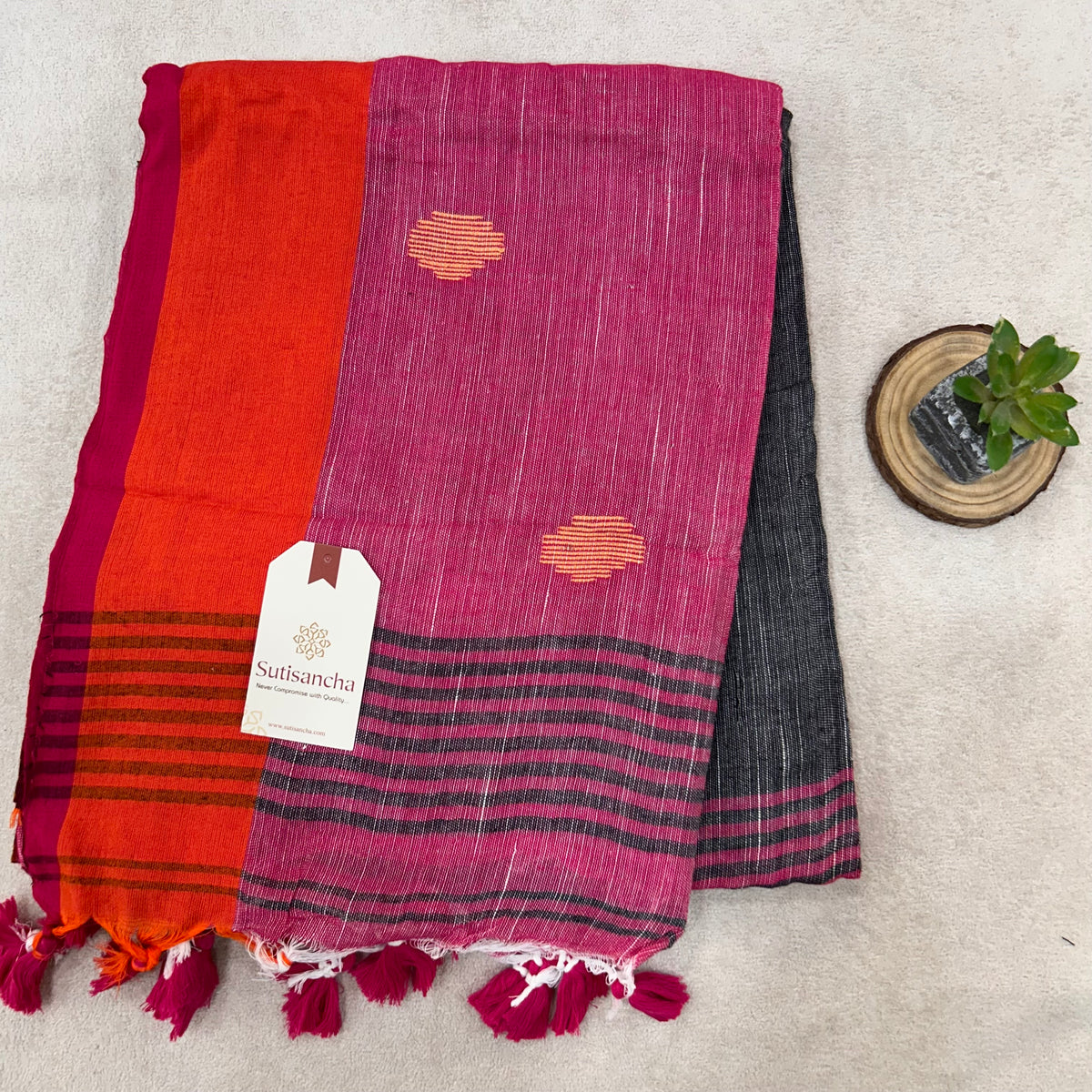Pure Cotton Saree with Running Blouse | Clearance Sale