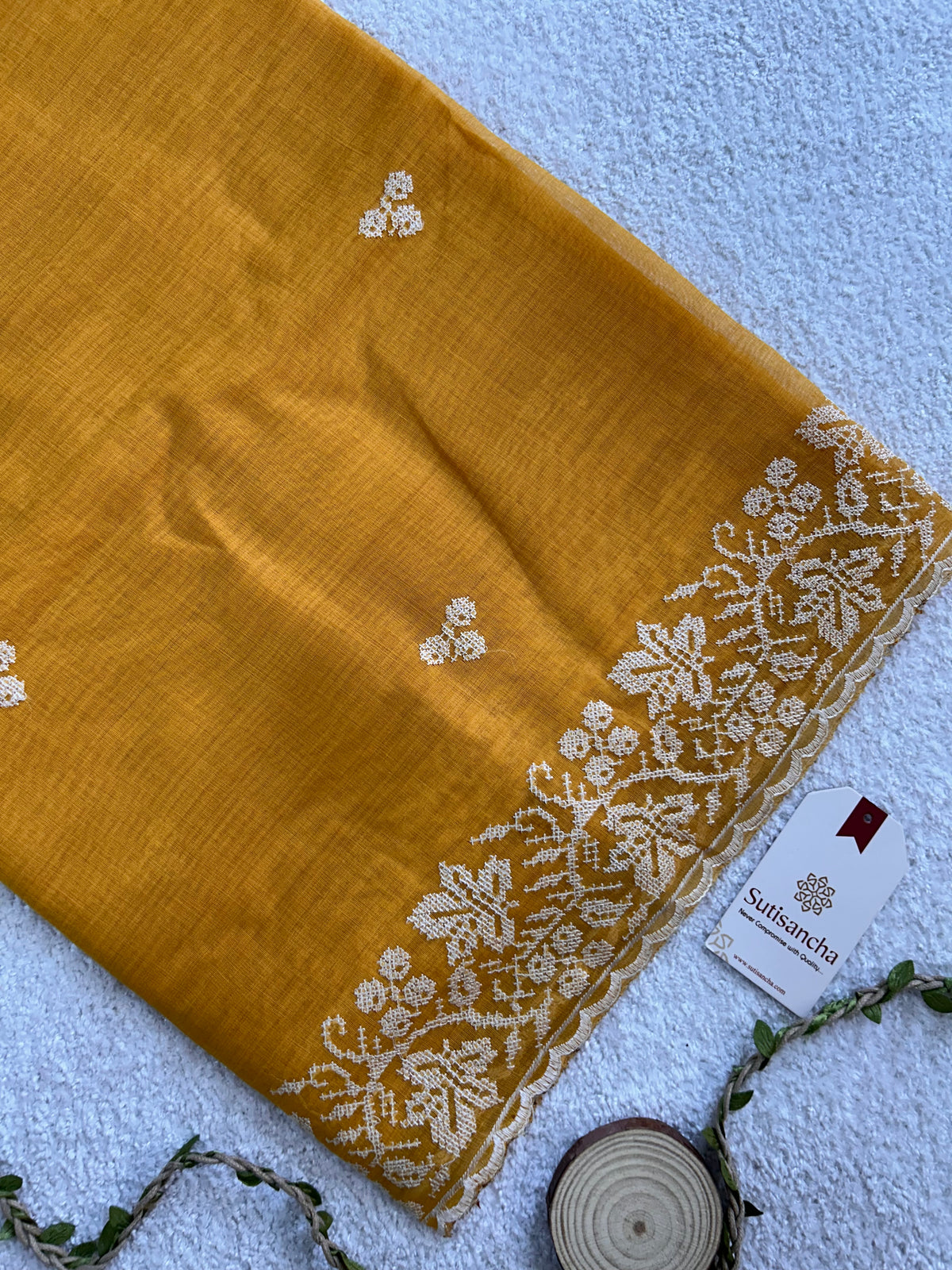 Floral Garden Border Classic Cotton Saree