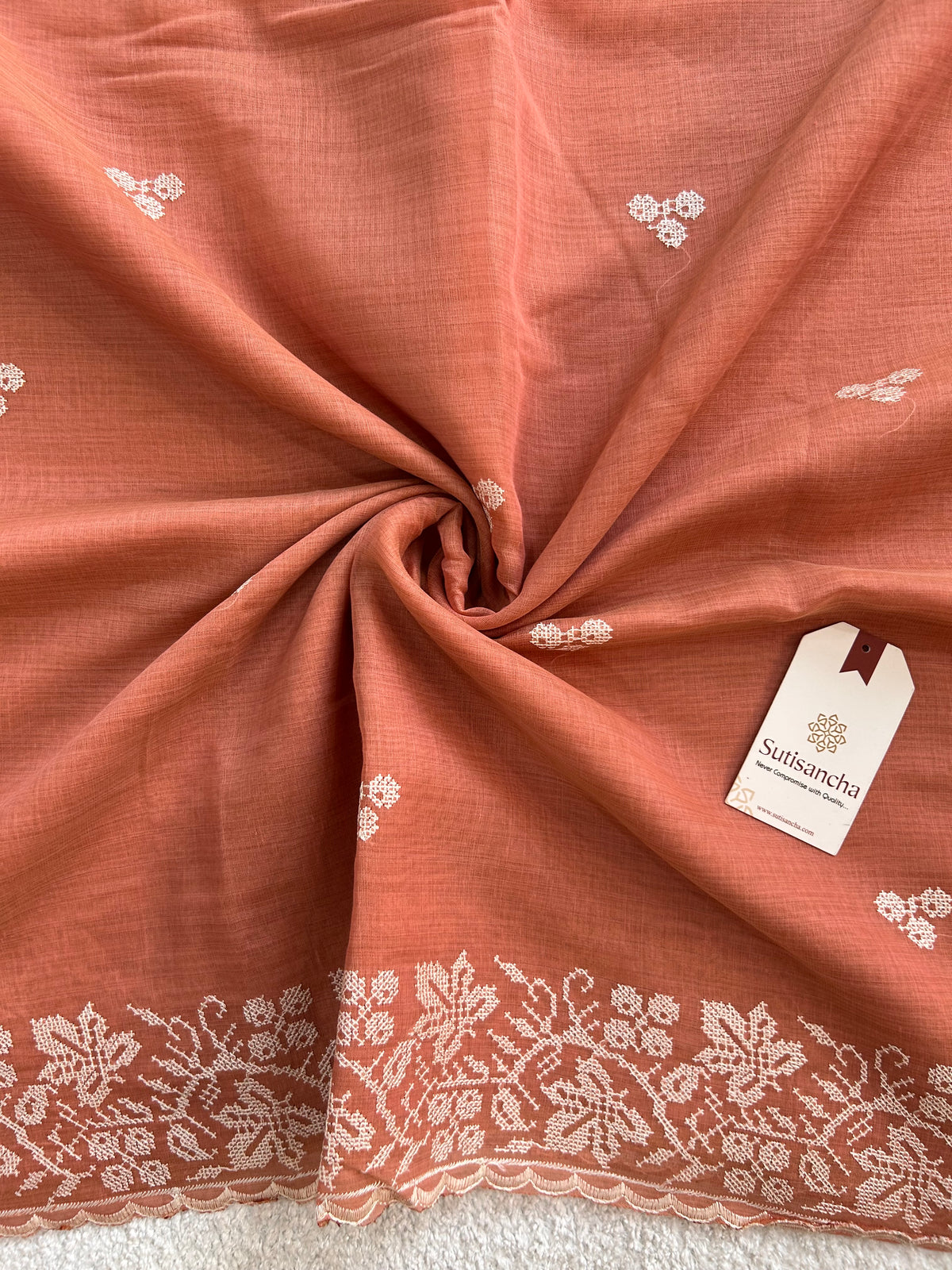 Floral Garden Border Classic Cotton Saree