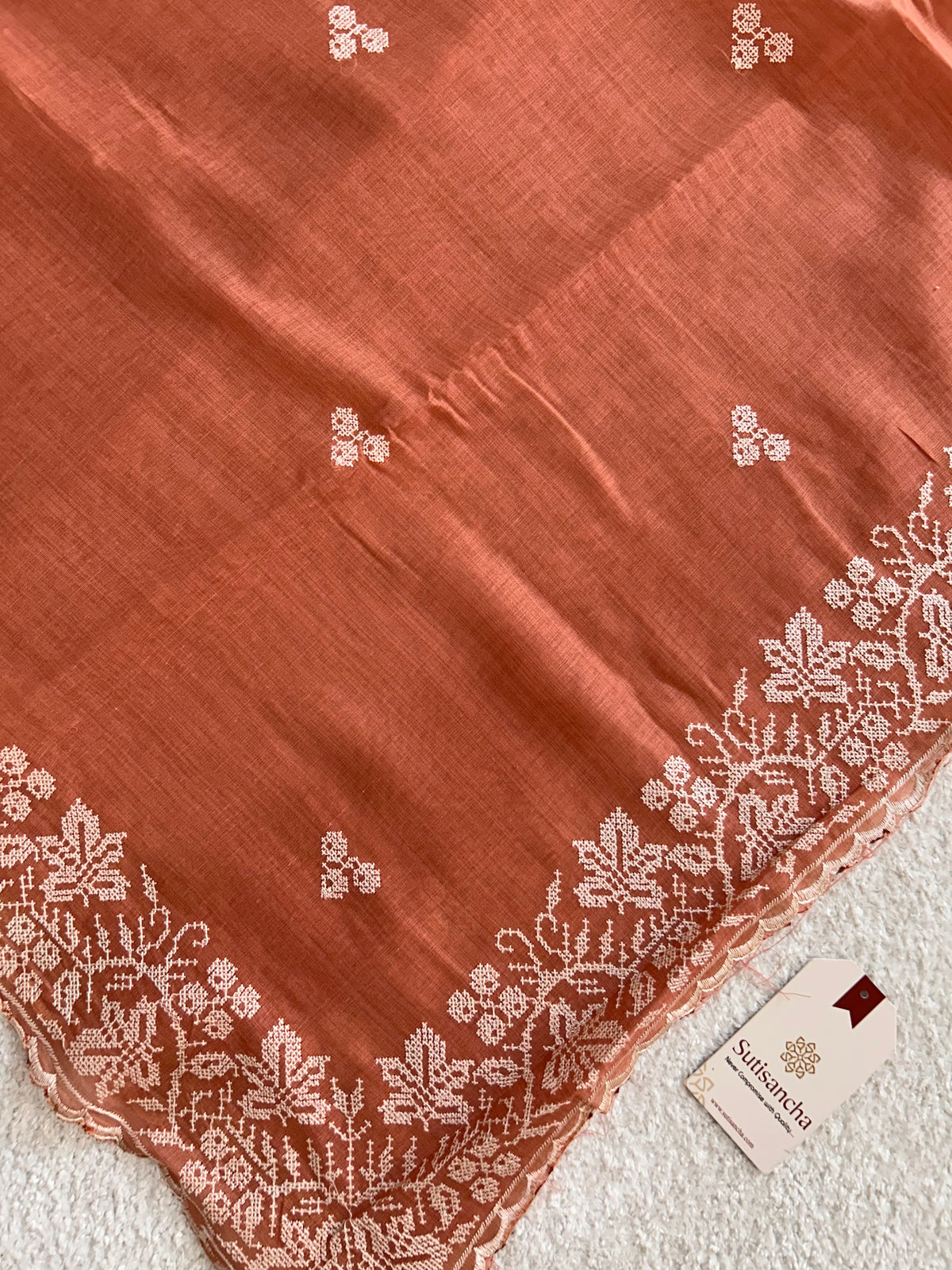 Floral Garden Border Classic Cotton Saree