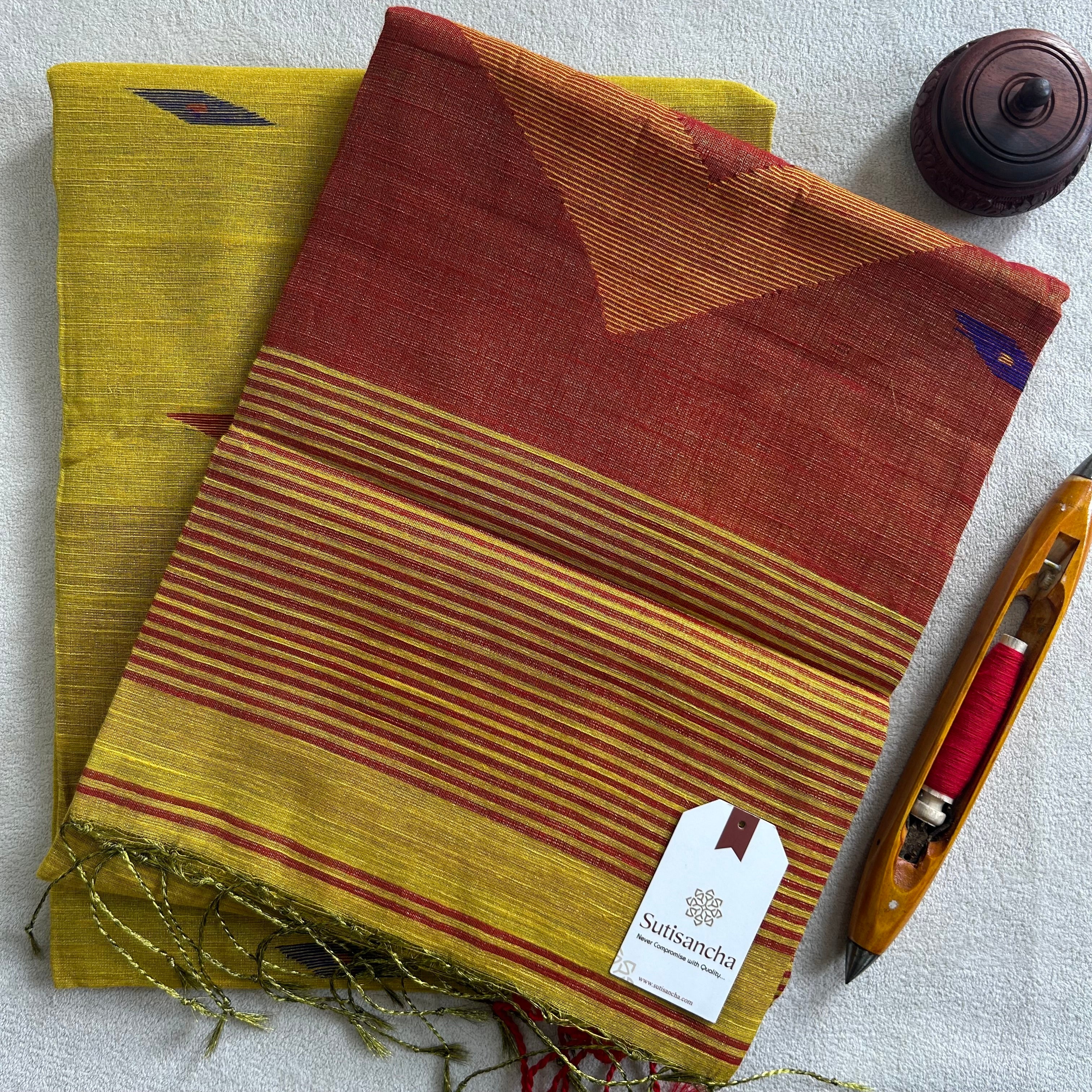 Sutisancha Jamdani Tissue Weave Saree