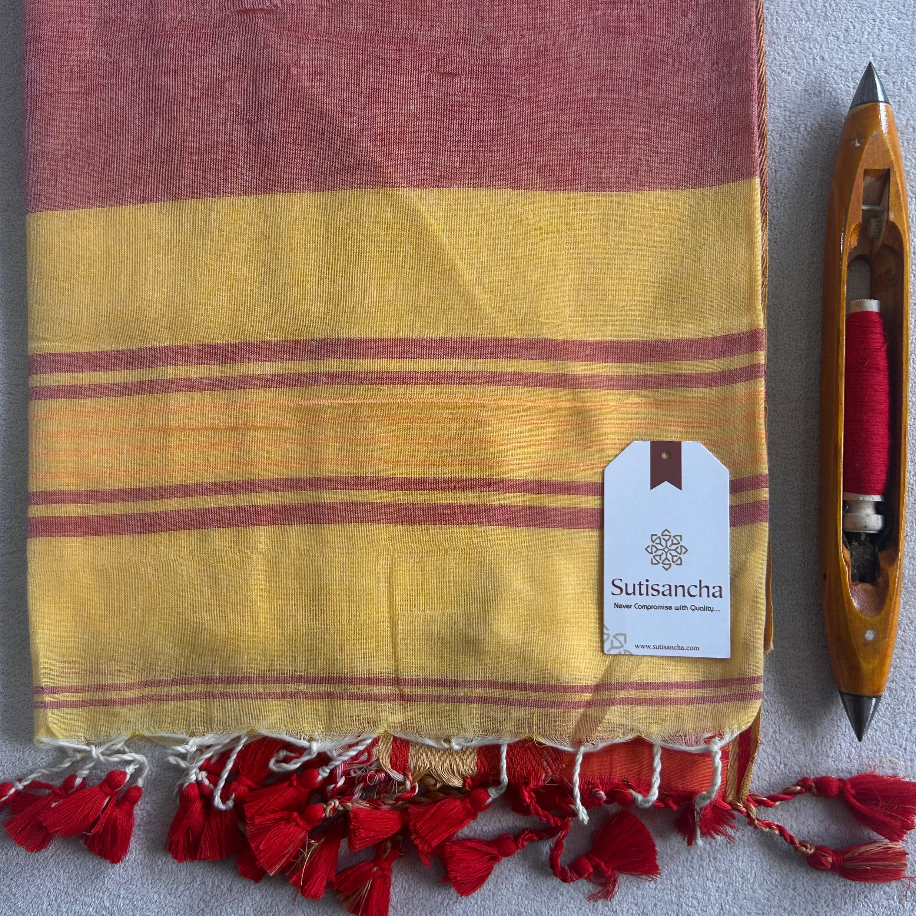 Sutisancha Handwoven Bliss Bengal Cotton Saree