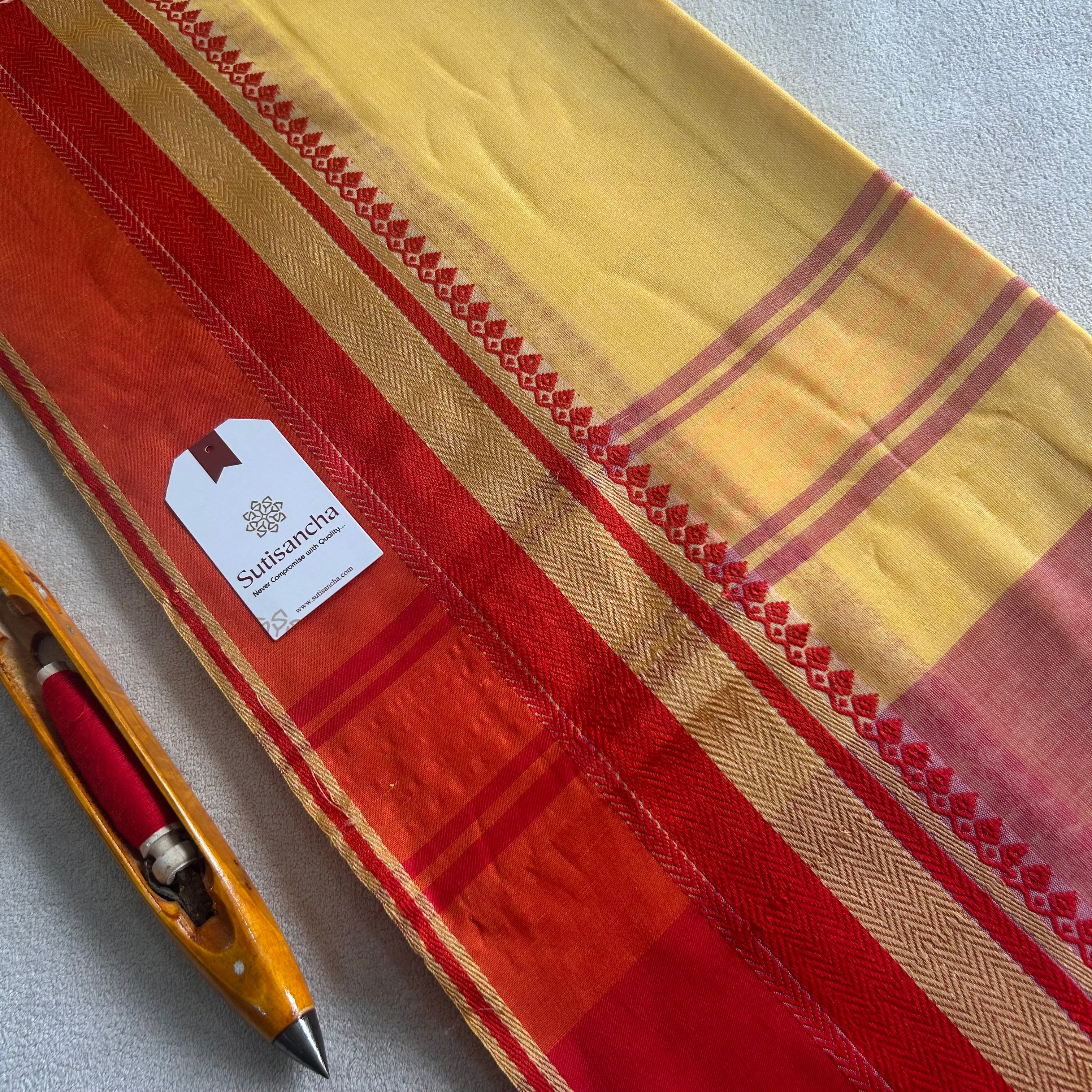 Sutisancha Handwoven Bliss Bengal Cotton Saree