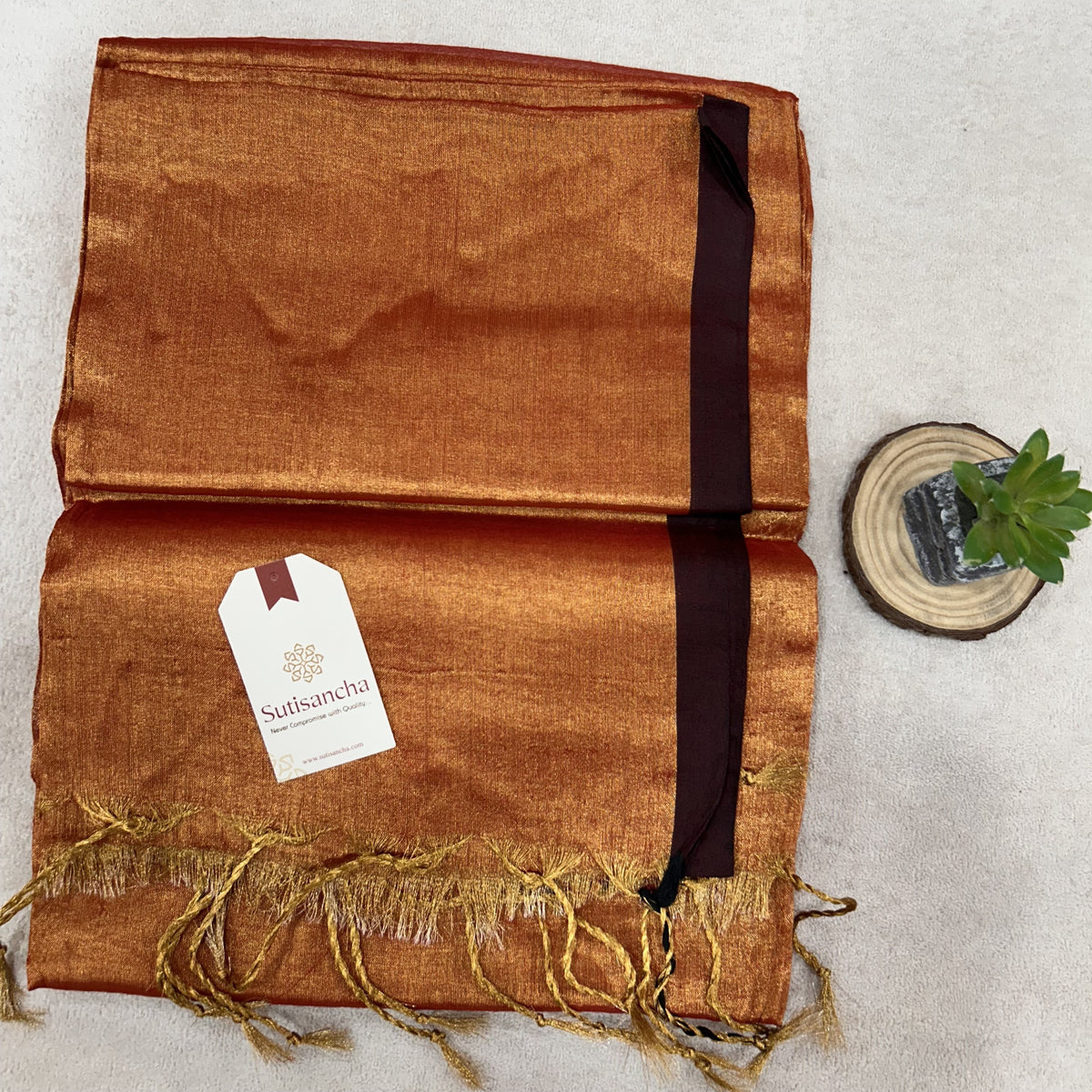 Pure Tissue Saree with Running Blouse | Clearance Sale
