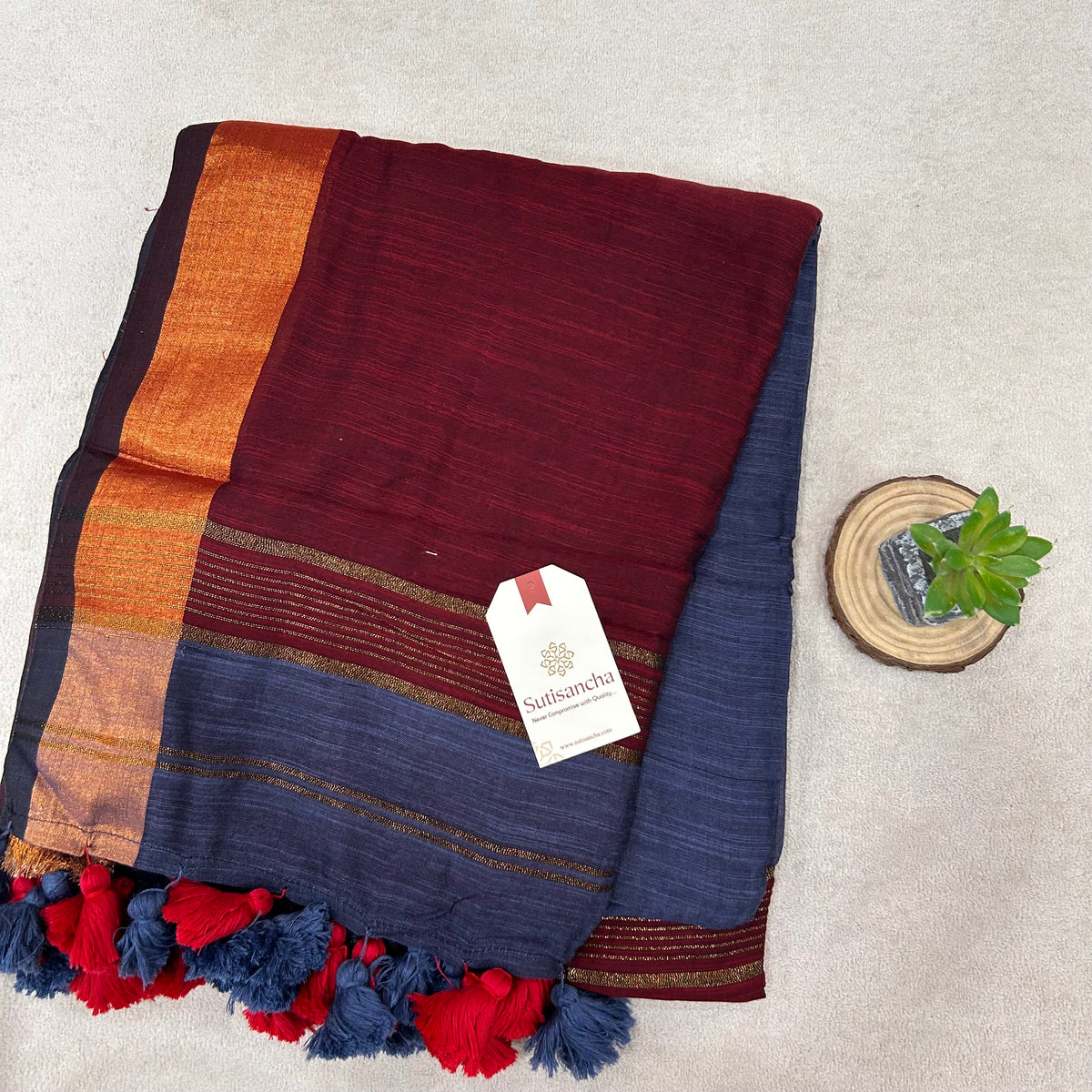 Pure Cotton Saree with Running Blouse | Clearance Sale