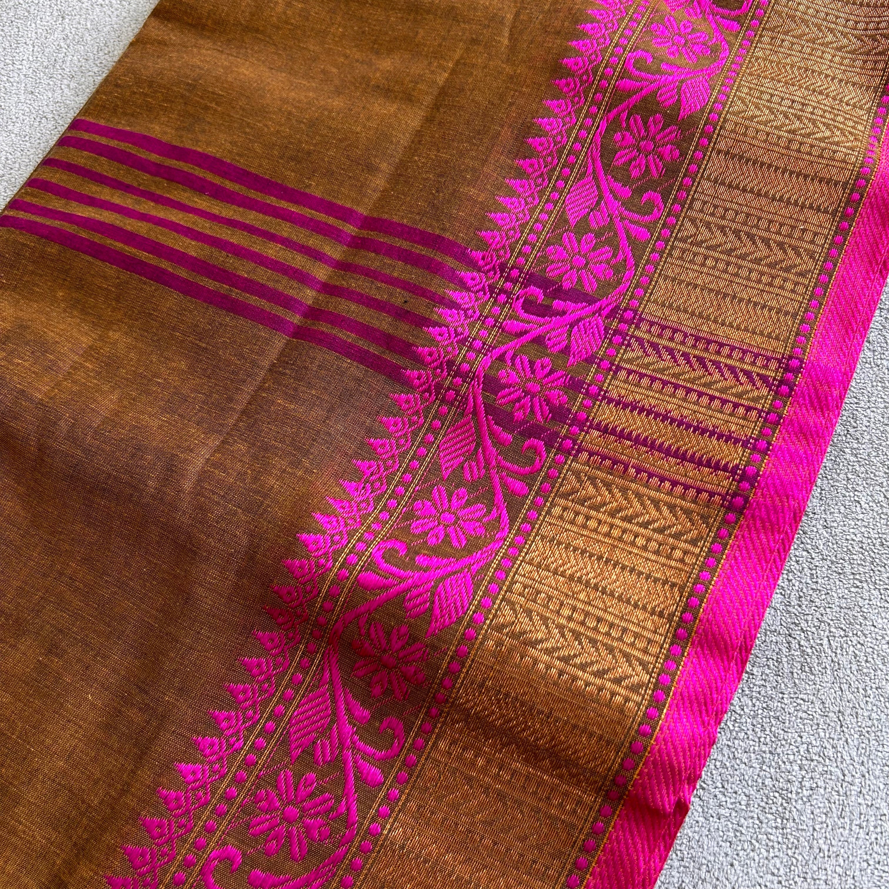 Sutisancha Heritage Bengal Cotton Saree with Timeless Weave