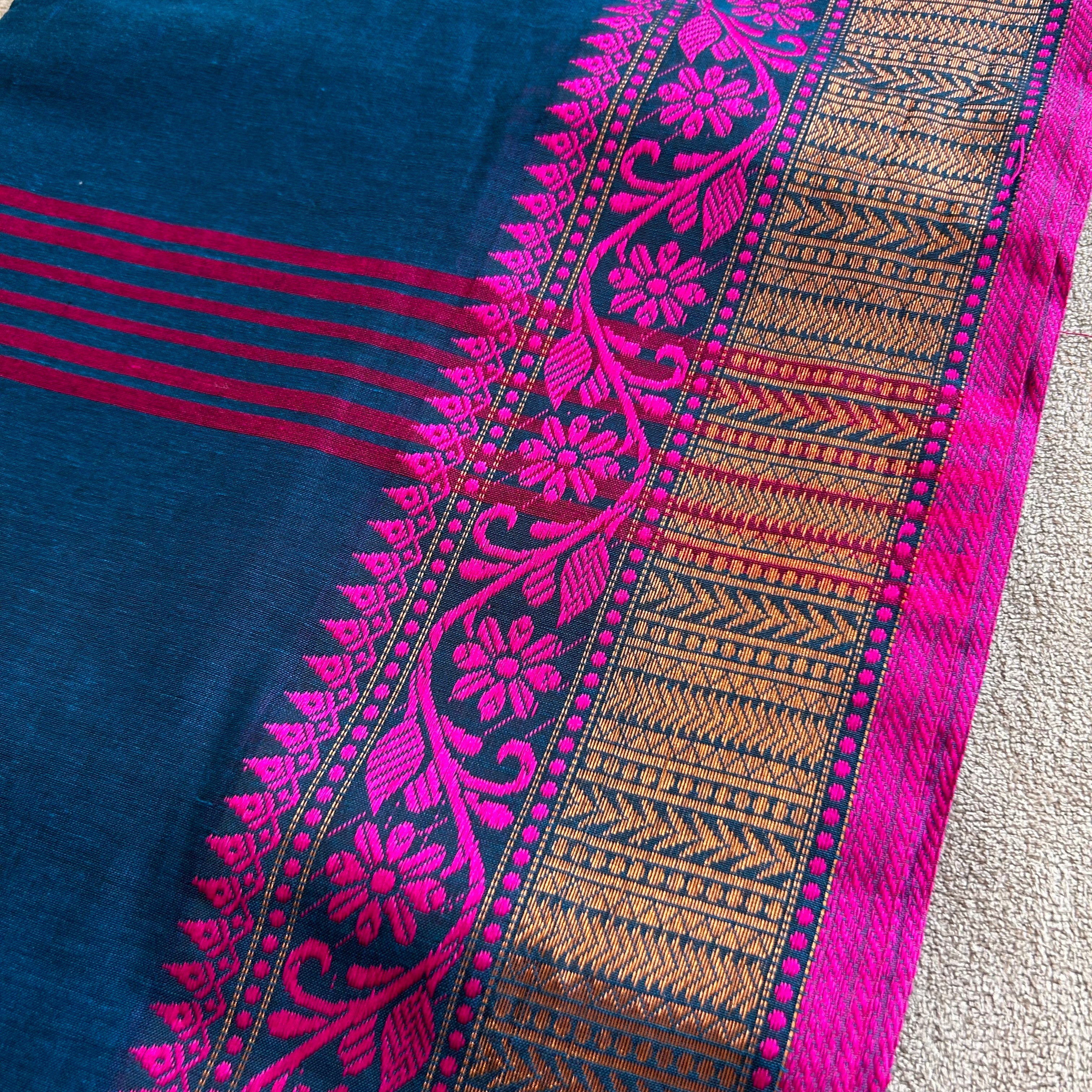 Sutisancha Heritage Bengal Cotton Saree with Timeless Weave