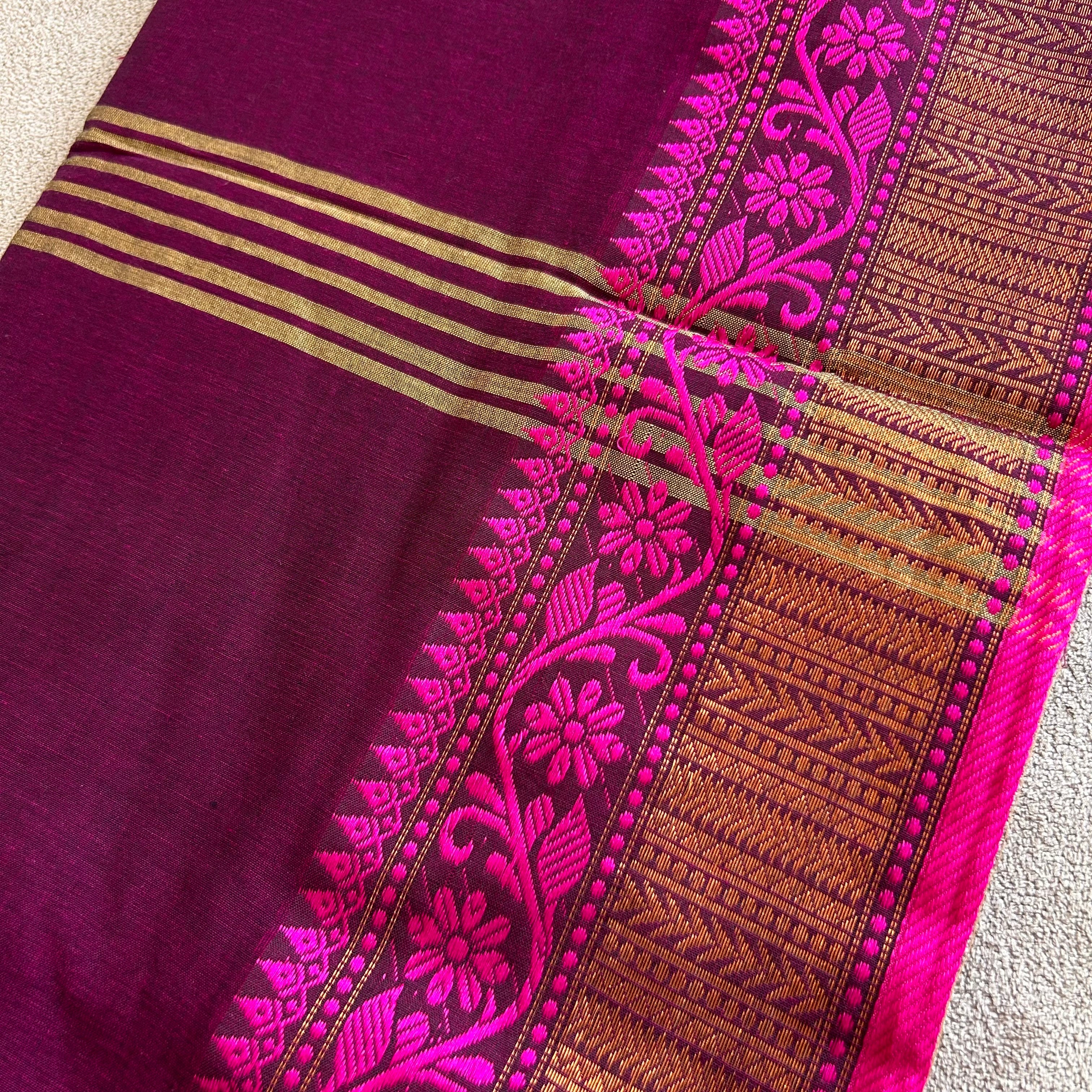 Sutisancha Heritage Bengal Cotton Saree with Timeless Weave