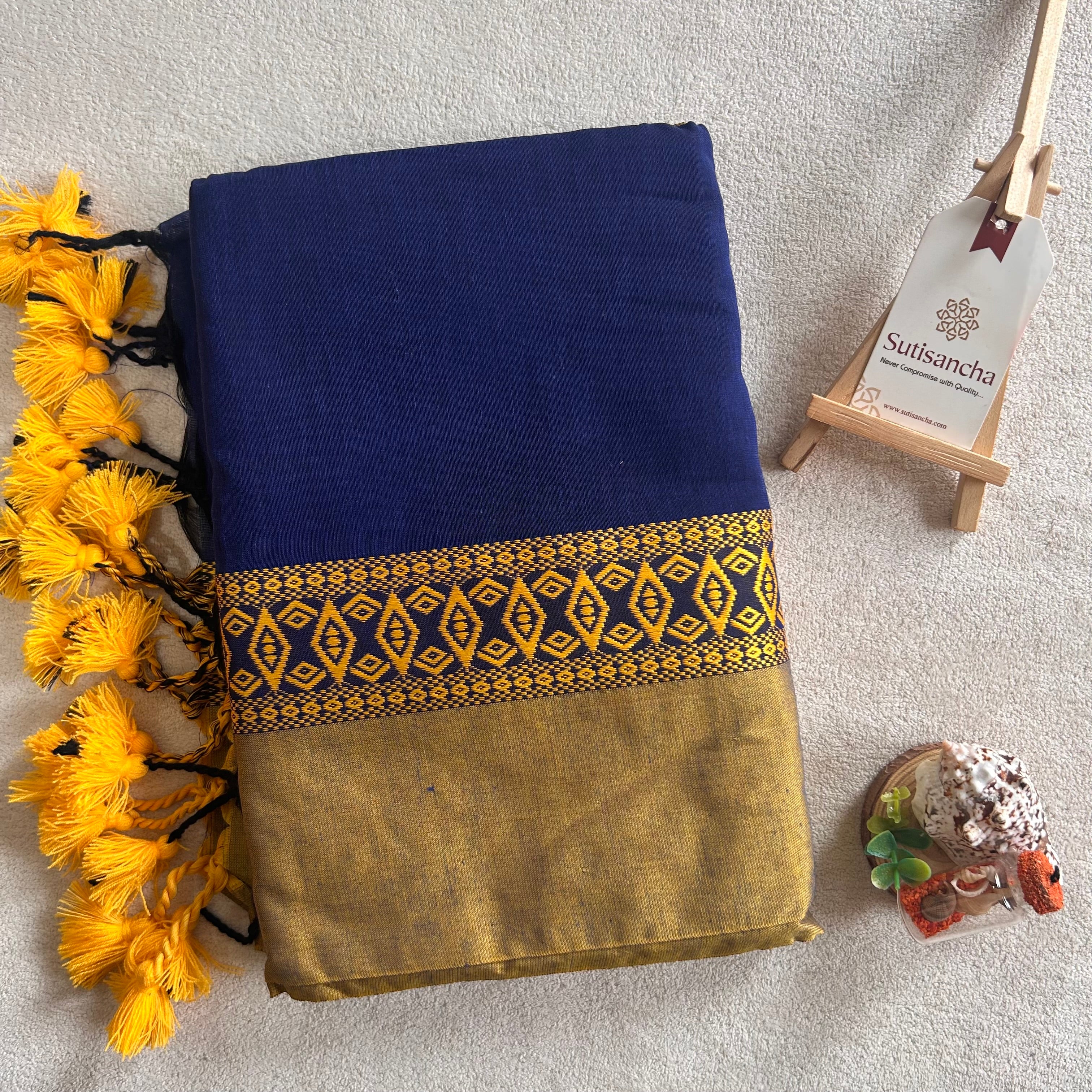 Timeless Weave Bengal Cotton Saree by Sutisancha