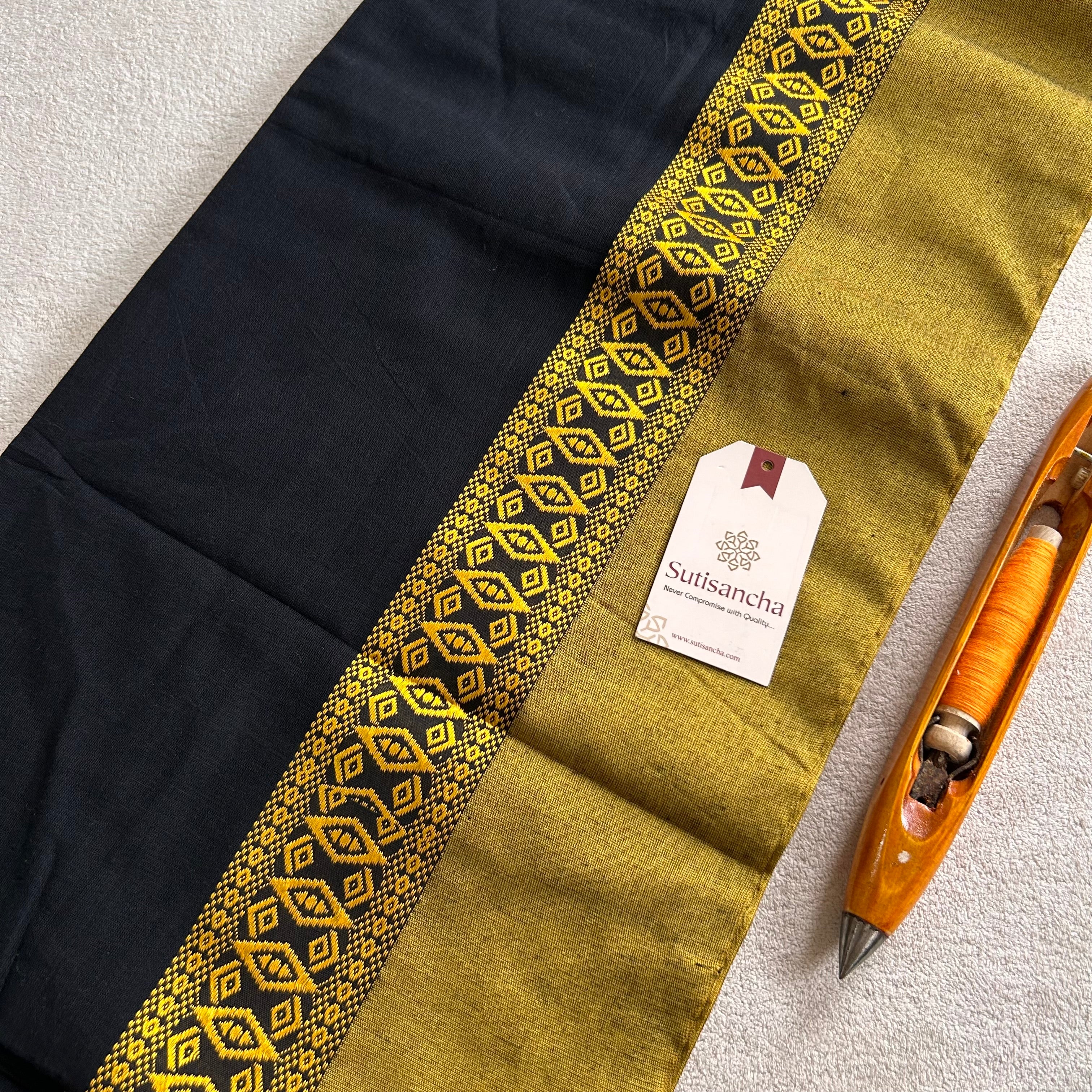 Timeless Weave Bengal Cotton Saree by Sutisancha