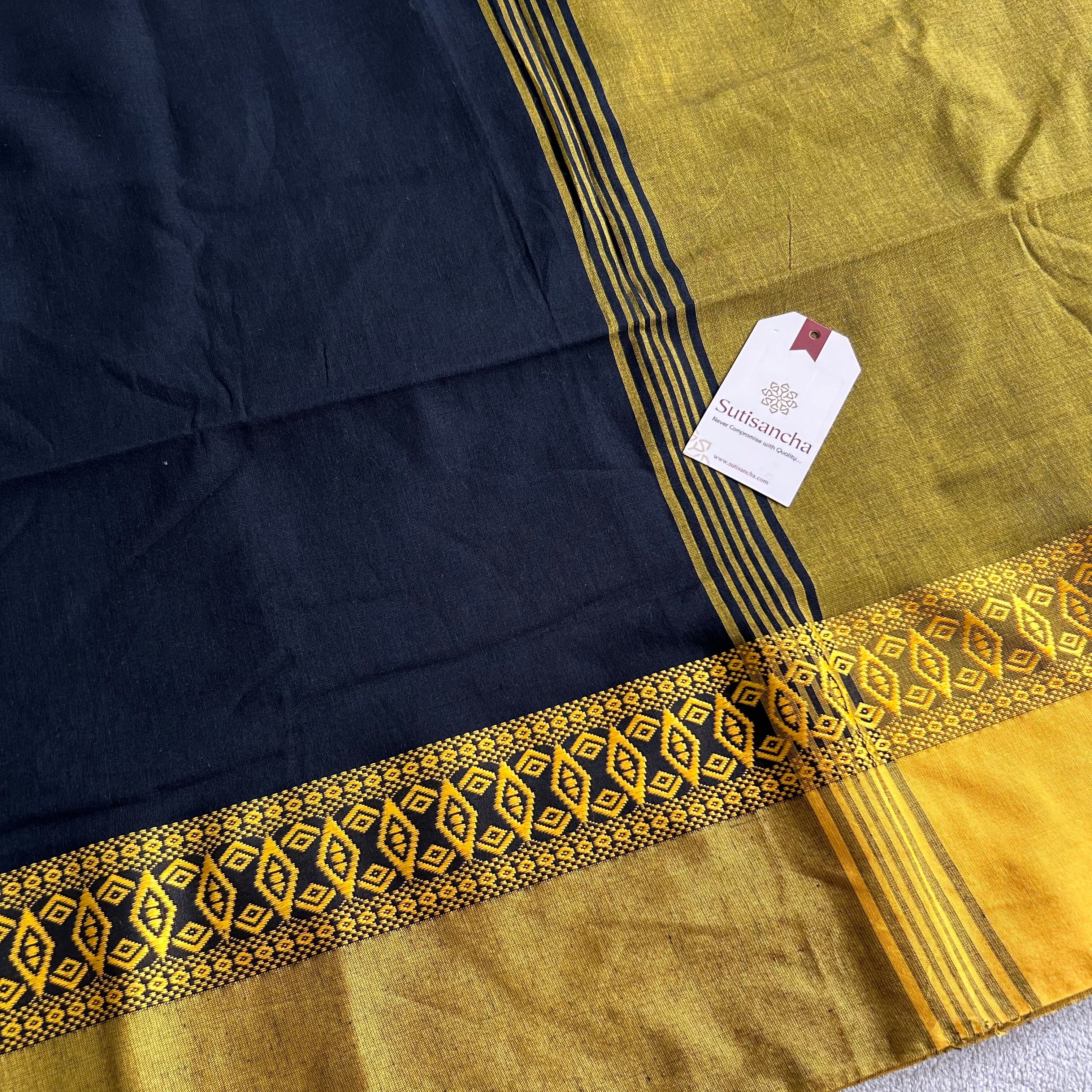 Timeless Weave Bengal Cotton Saree by Sutisancha