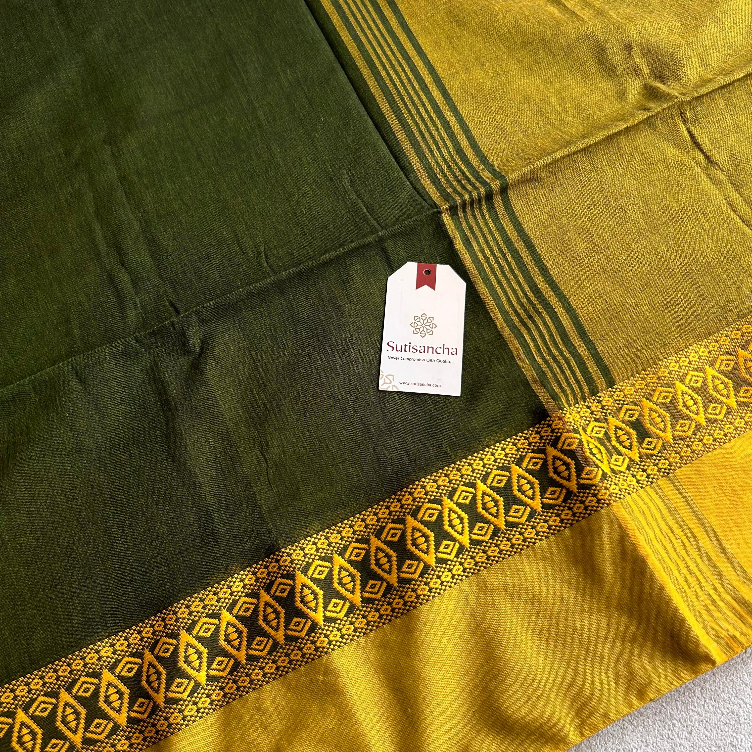 Timeless Weave Bengal Cotton Saree by Sutisancha