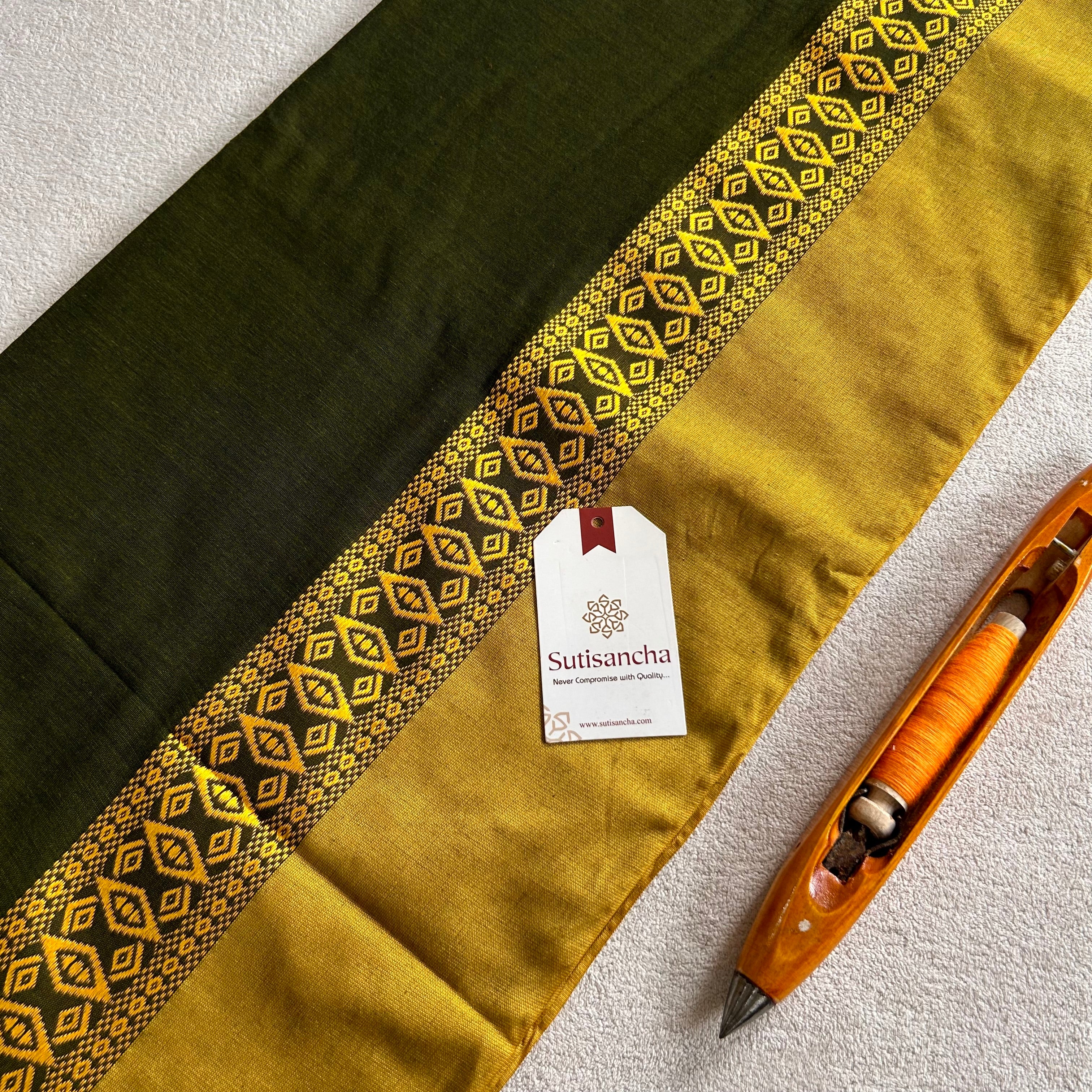 Timeless Weave Bengal Cotton Saree by Sutisancha