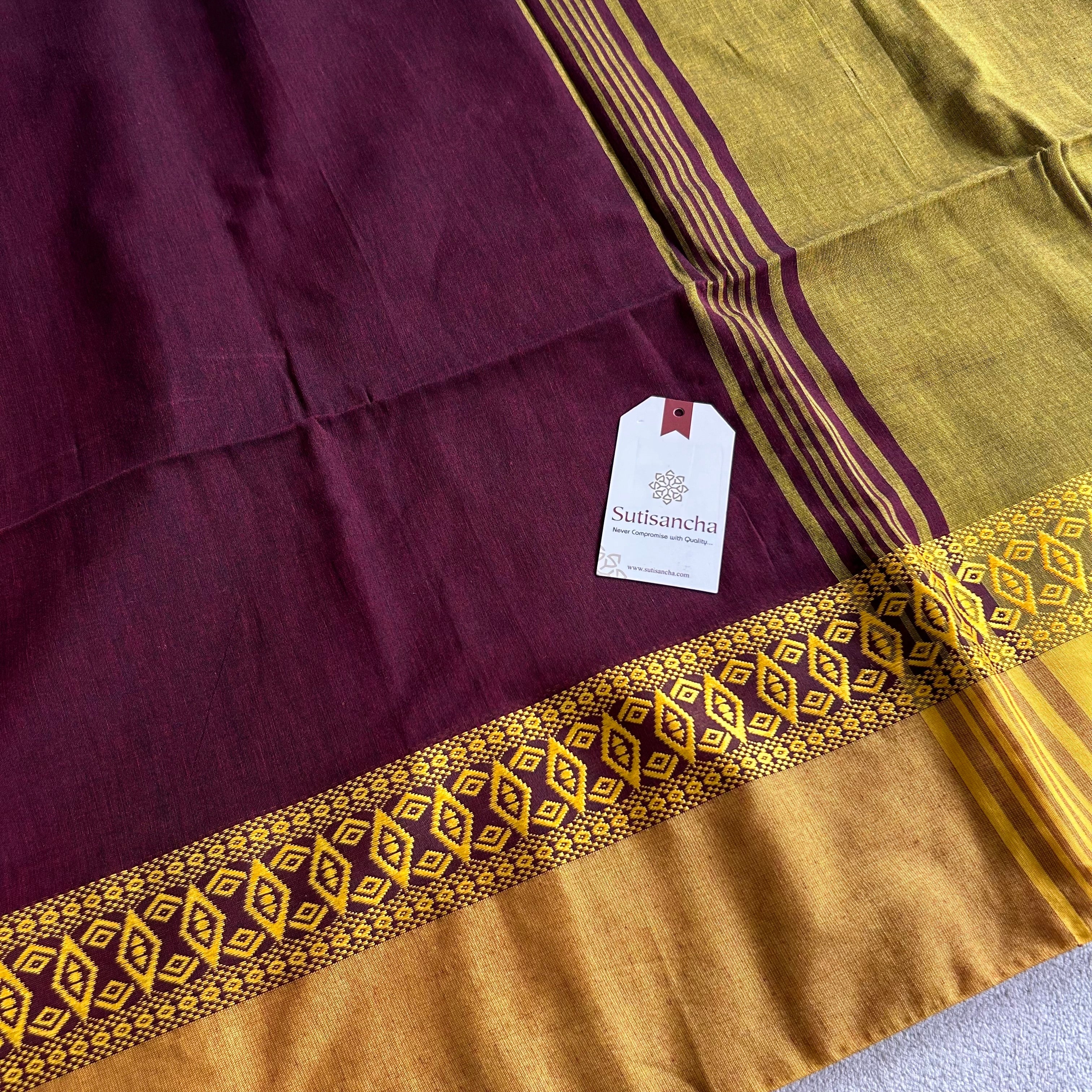 Timeless Weave Bengal Cotton Saree by Sutisancha