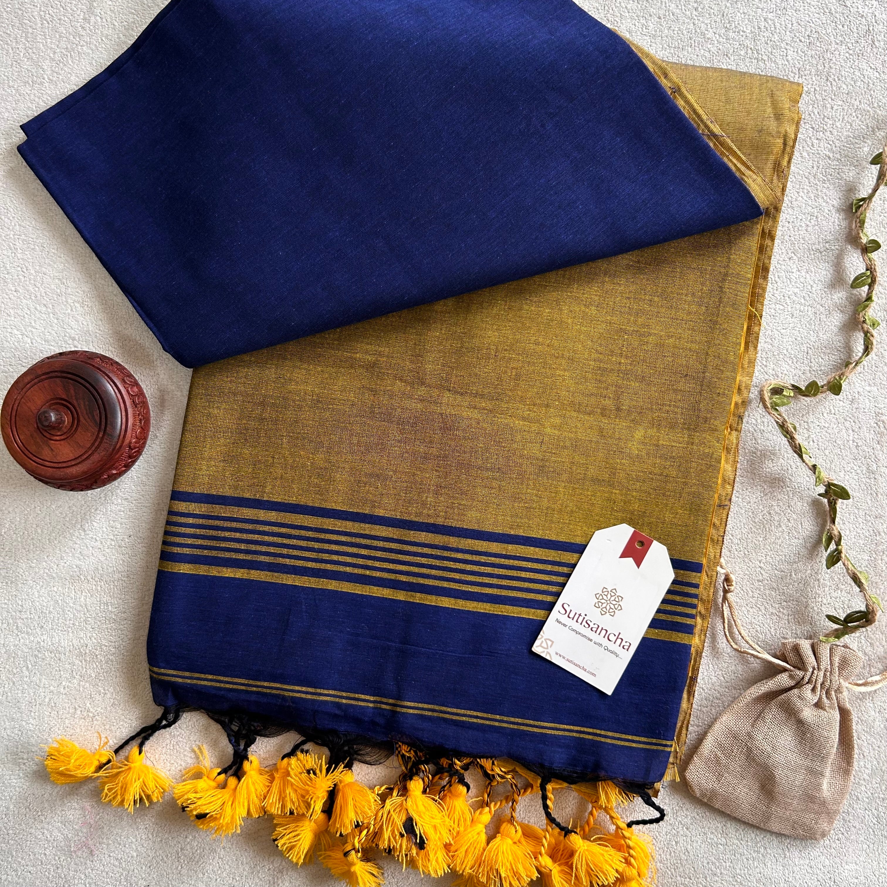 Timeless Weave Bengal Cotton Saree by Sutisancha