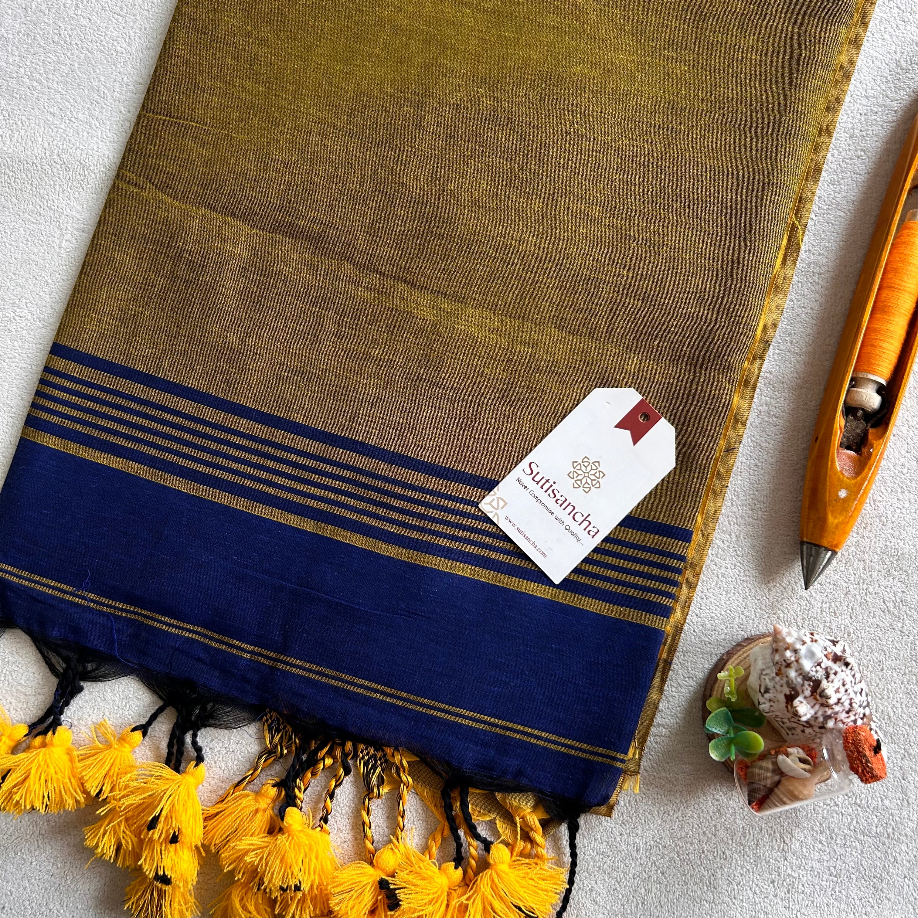 Timeless Weave Bengal Cotton Saree by Sutisancha