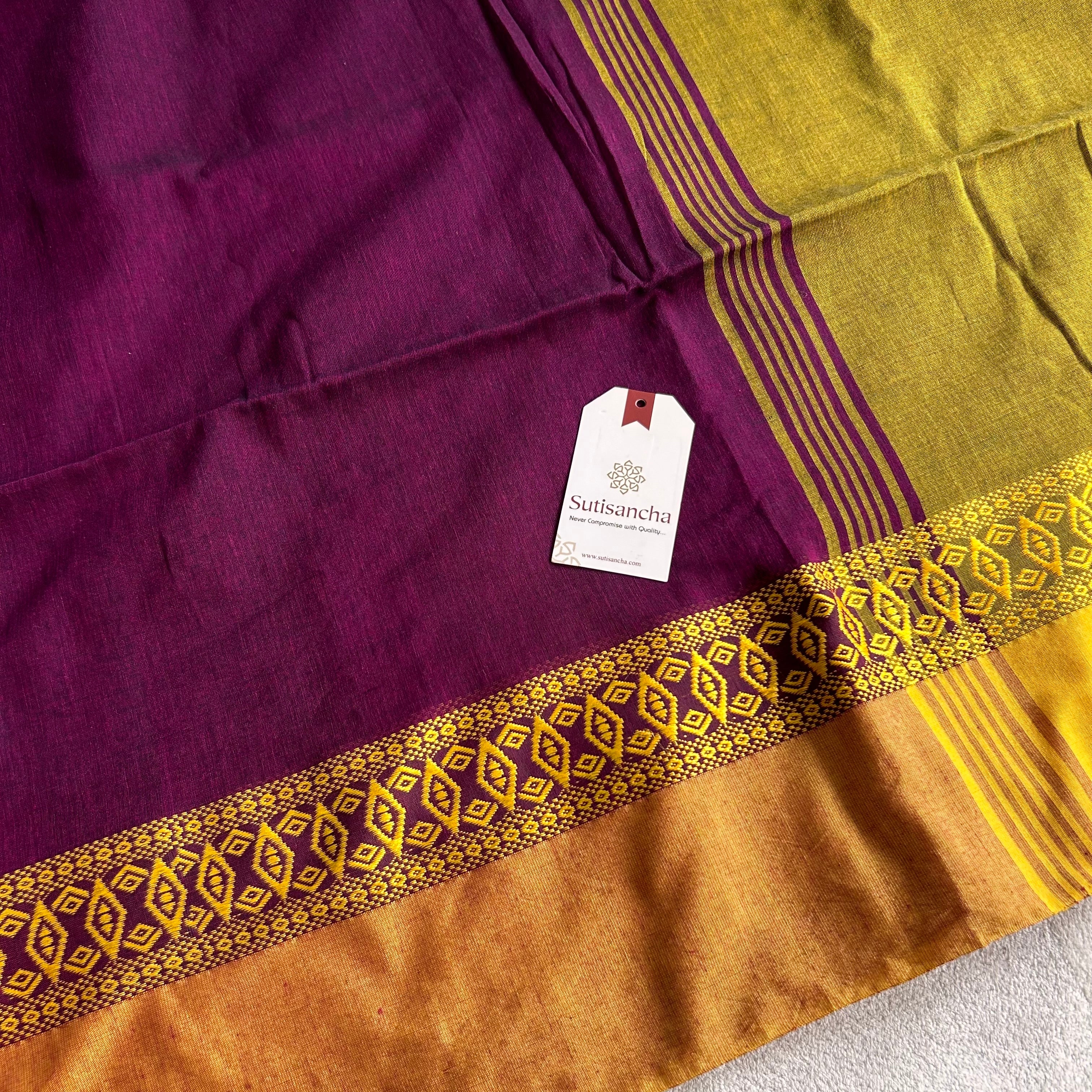 Timeless Weave Bengal Cotton Saree by Sutisancha